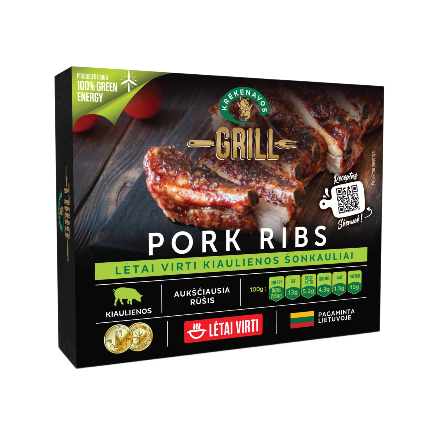 Свиные ребра с барбекю соусом GRILL, 1 кг