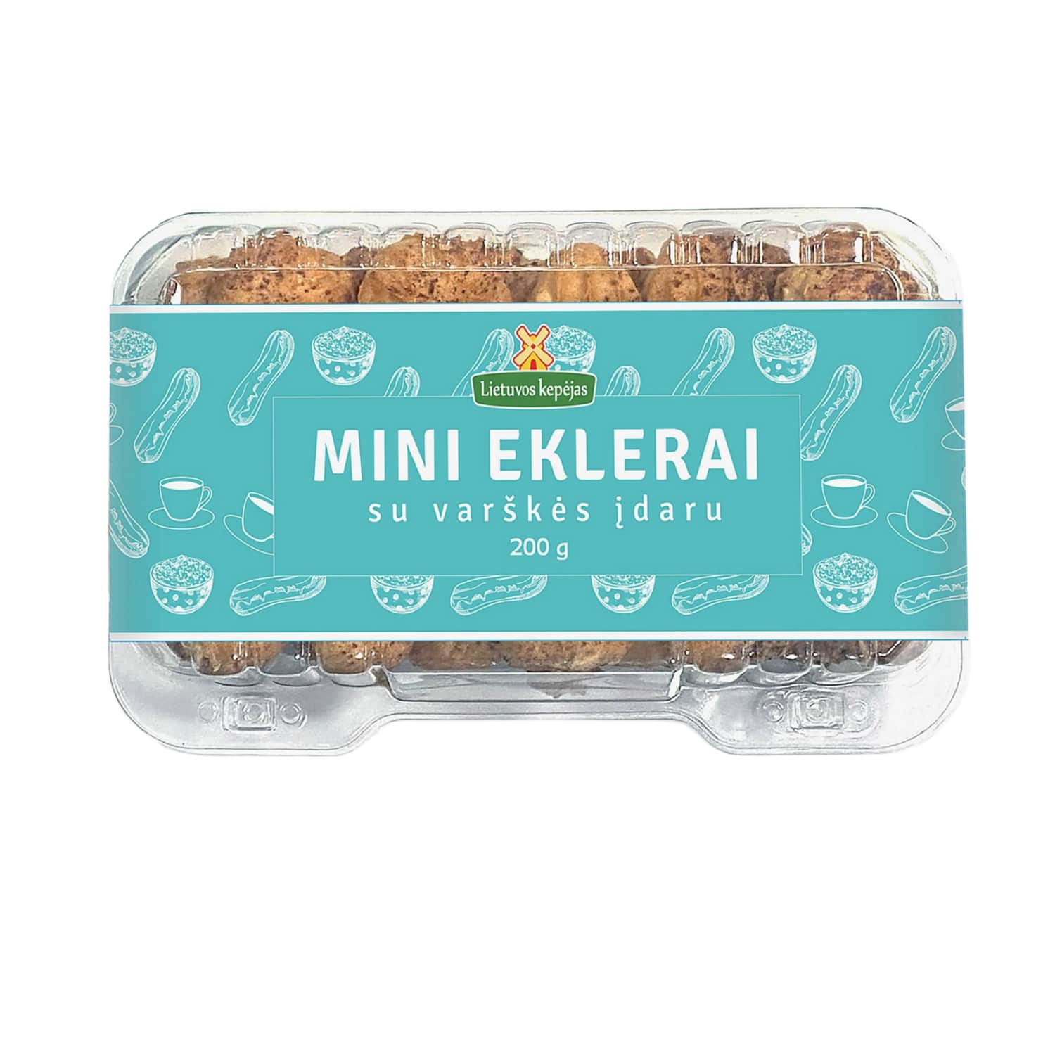 Atitirp. mini eklerai su varškės įdaru, 200 g