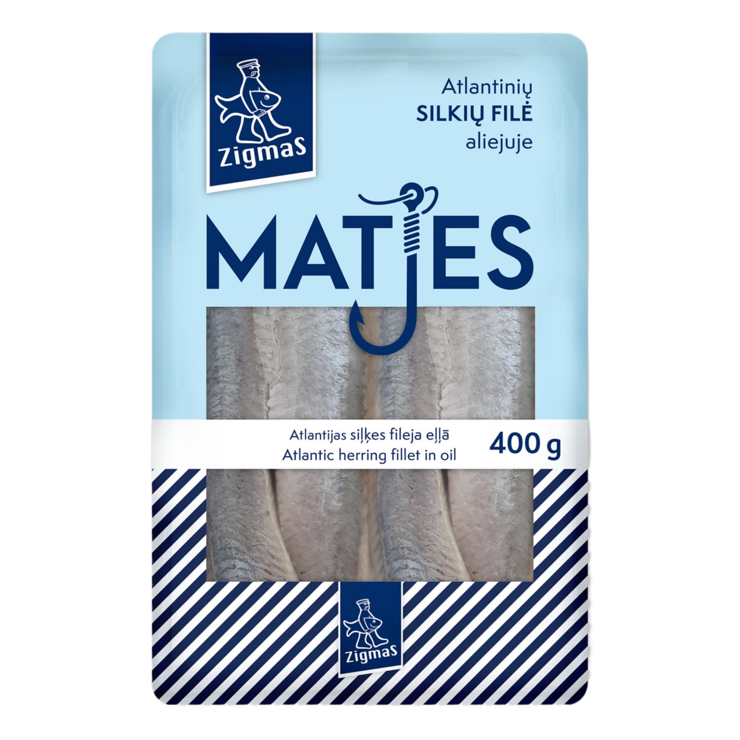 Филе сельди в масле ZIGMAS MATES, 400 g