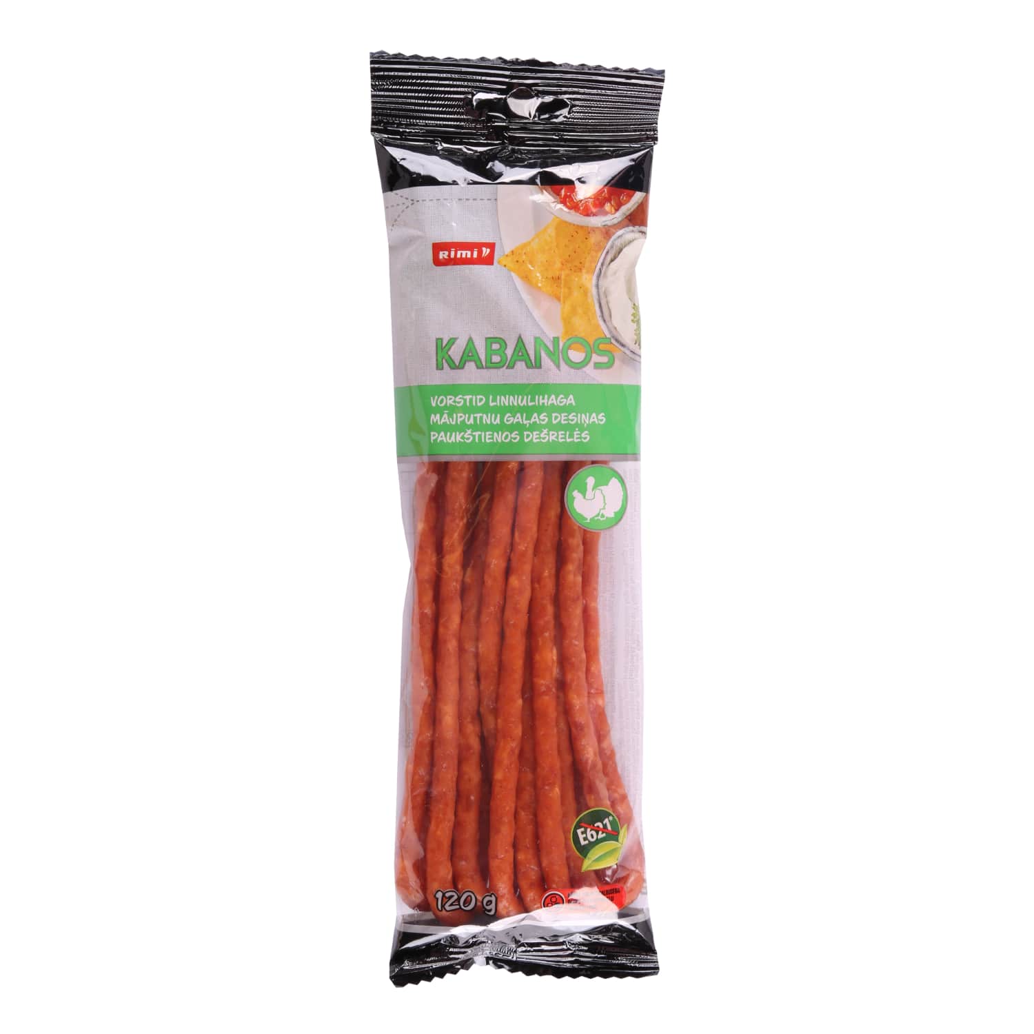 Paukšt. ir kiaul. dešrelės RIMI KABANOS, 120g