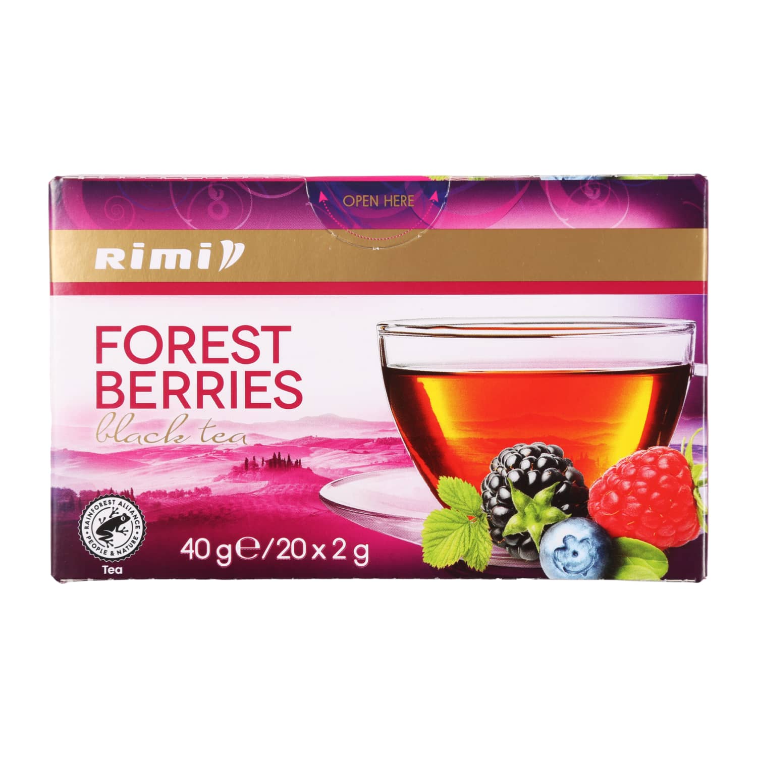 Juod. arbata su mišk. uog. RIMI, 20 vnt. 40 g