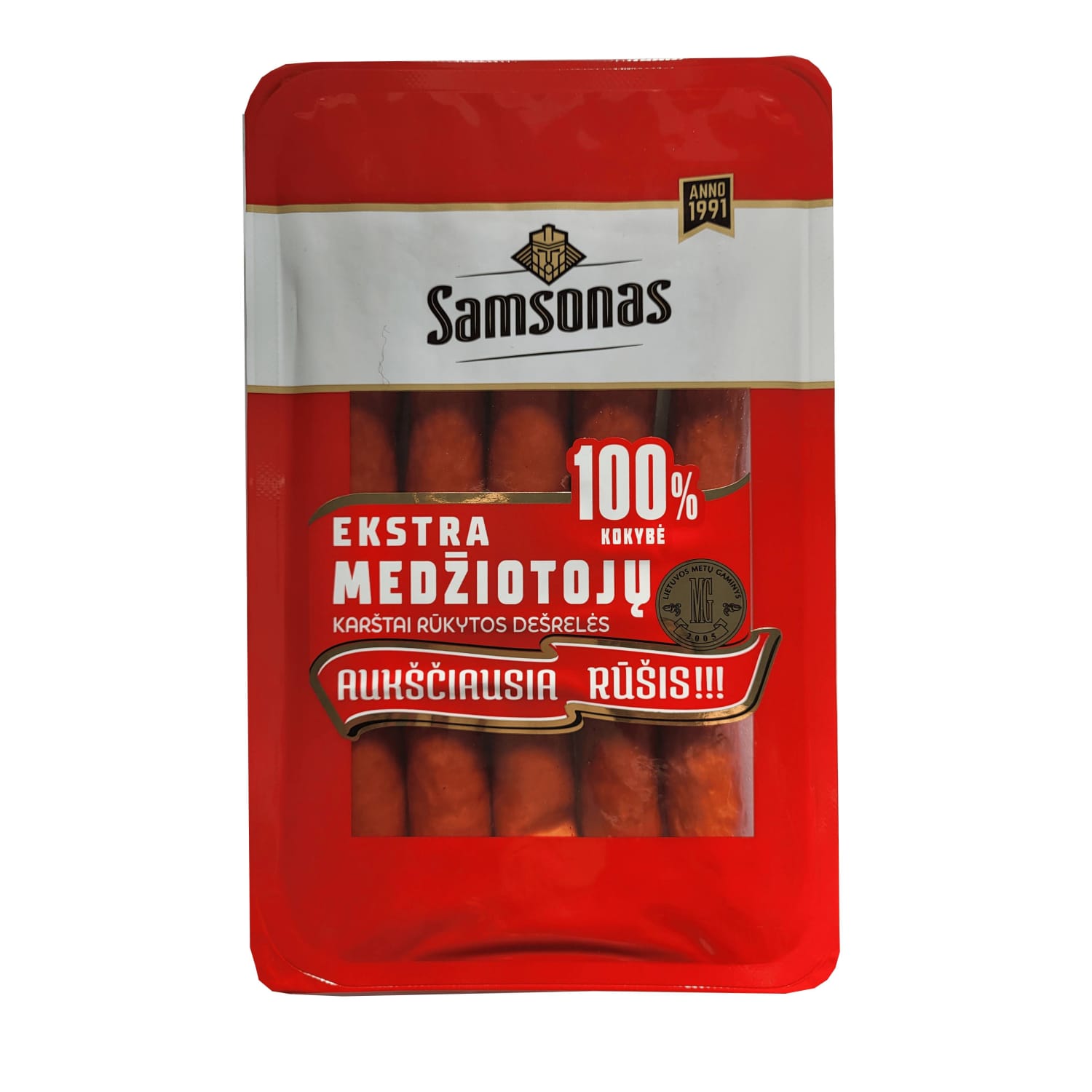 K.r. колбасы Medžiotojų ekstra, A, 200г