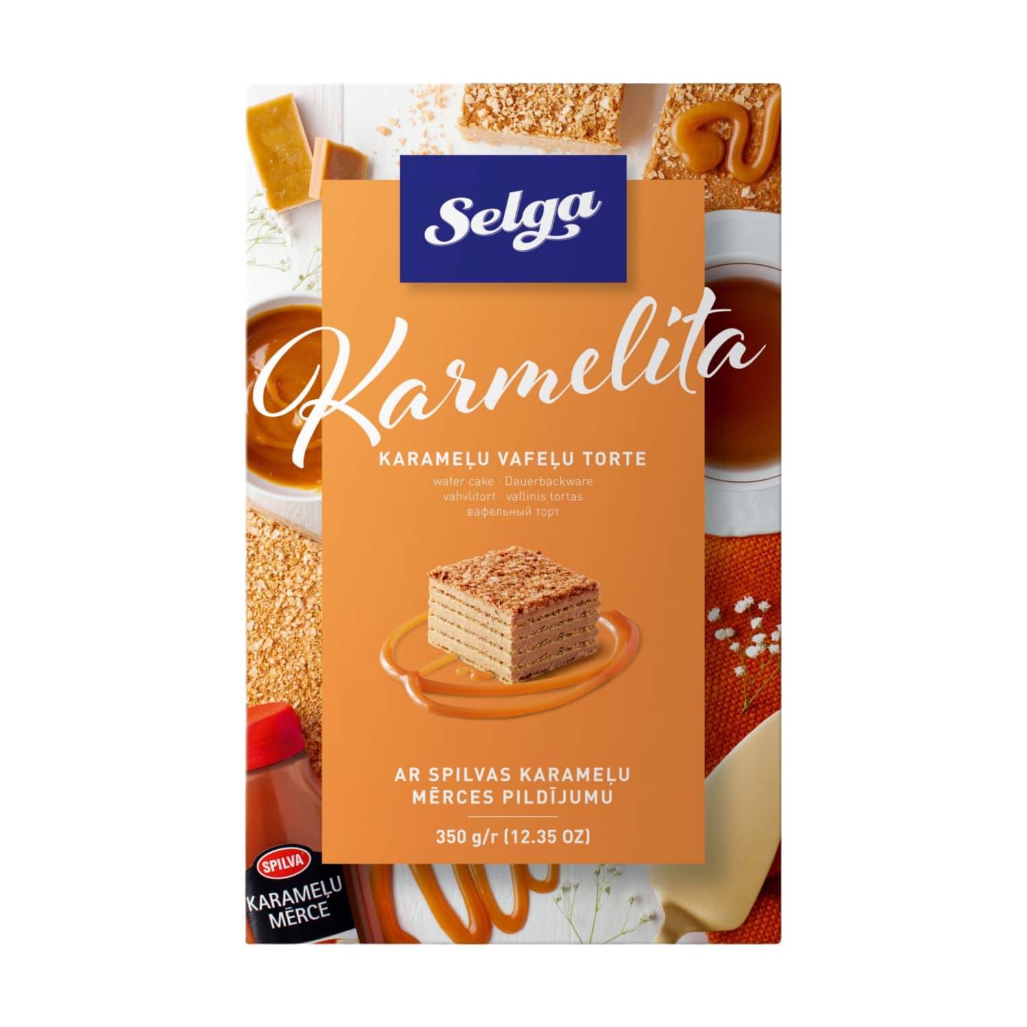 Waffle cake SELGA KARMELITA, 350 g