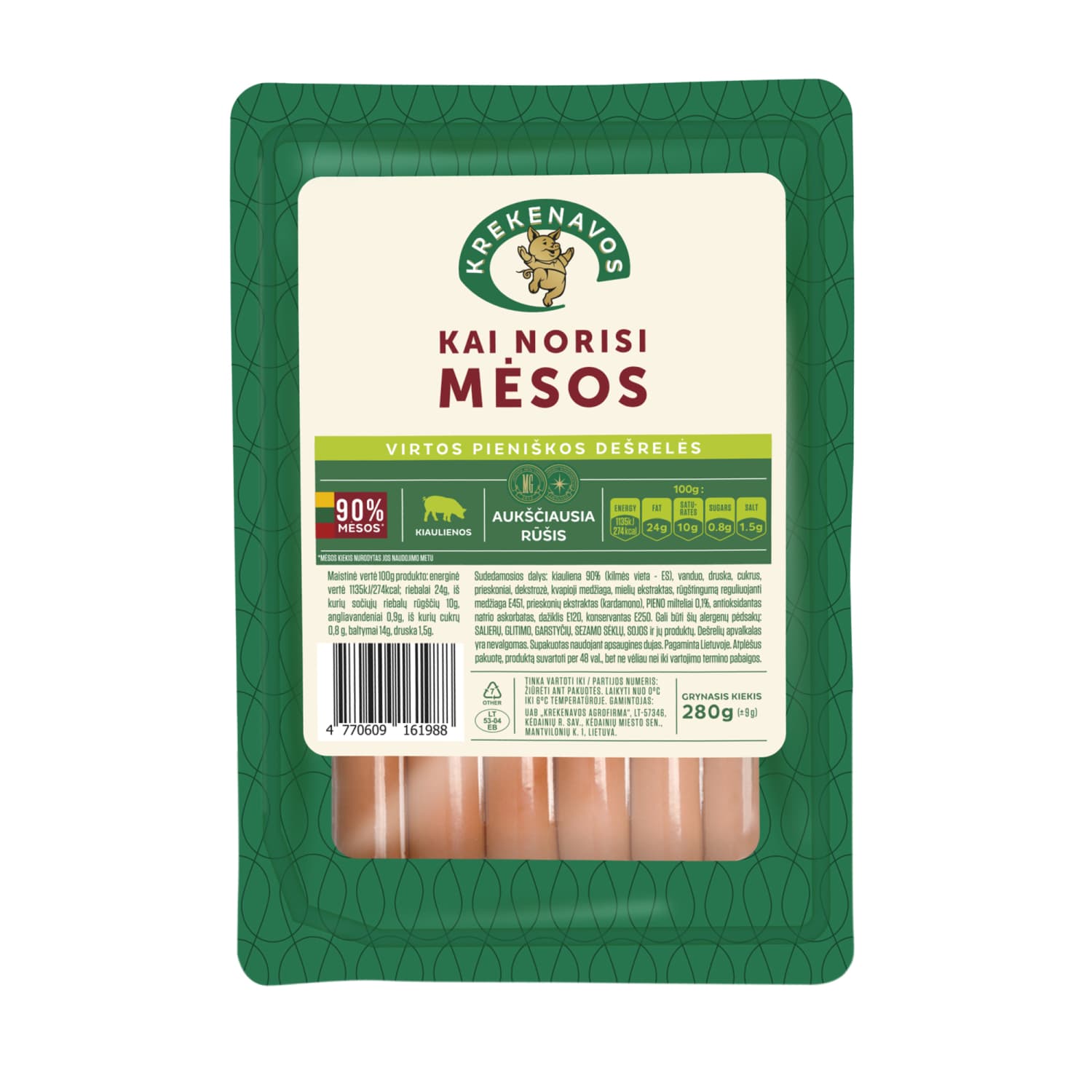 Virtos pien. dešrelės KAI NORISI MĖSOS,280g