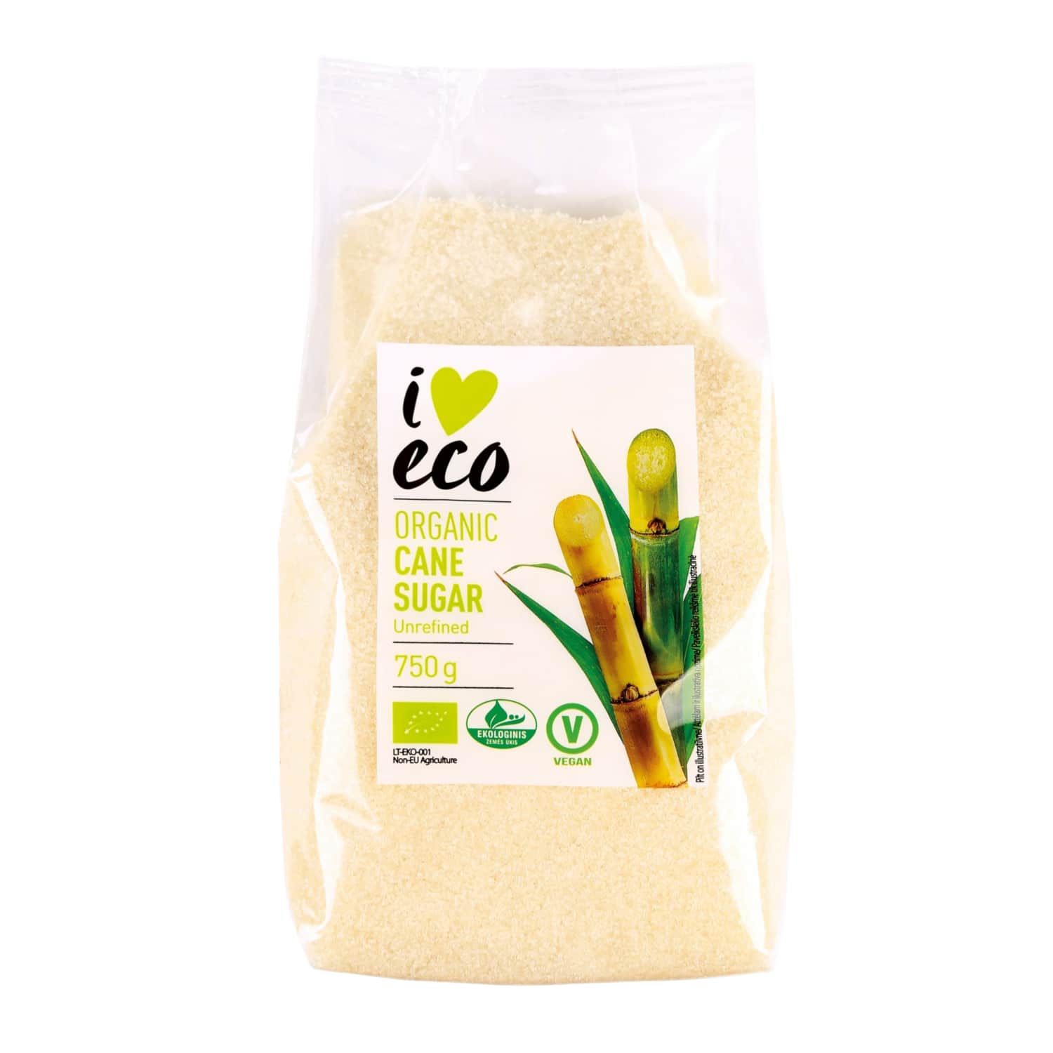 Organic cane sugar I LOVE ECO, 750 g