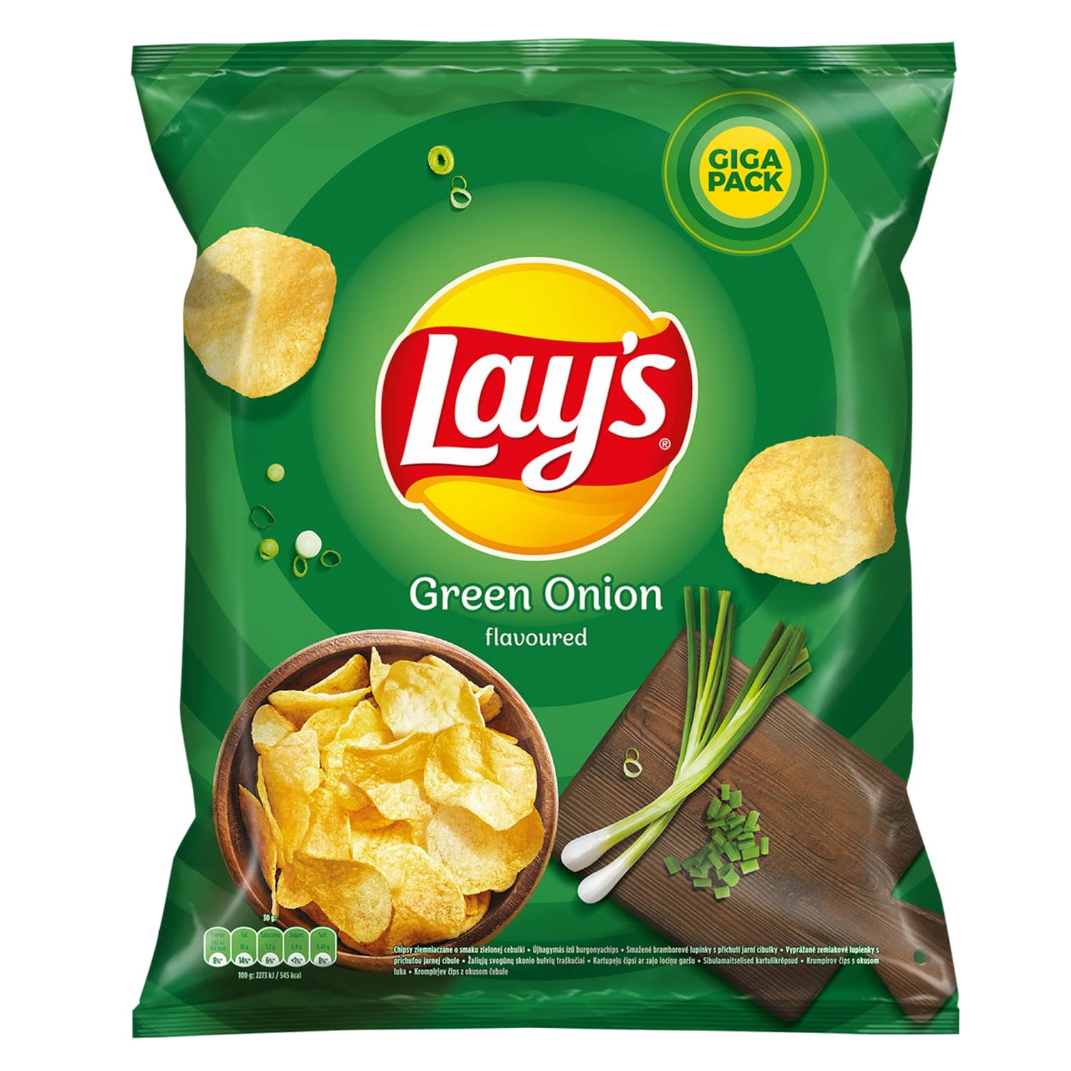 Картофельные чипсы со вкусом зеленого лука LAYS, 250 g