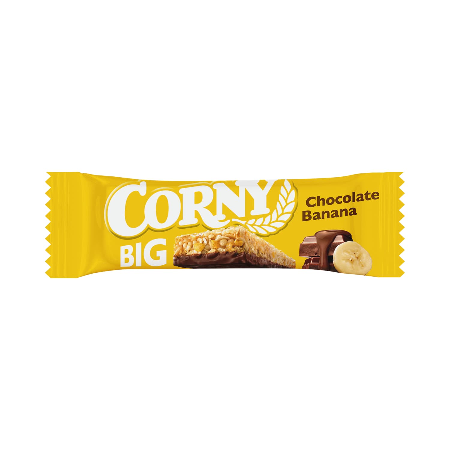 Javainis šok. ir bananų sk. CORNY BIG, 50 g