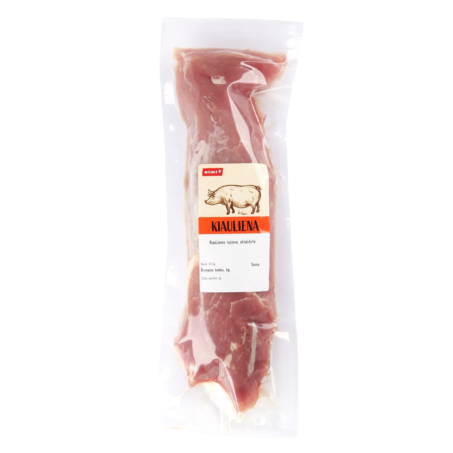 Thawed pork loin, 1 kg