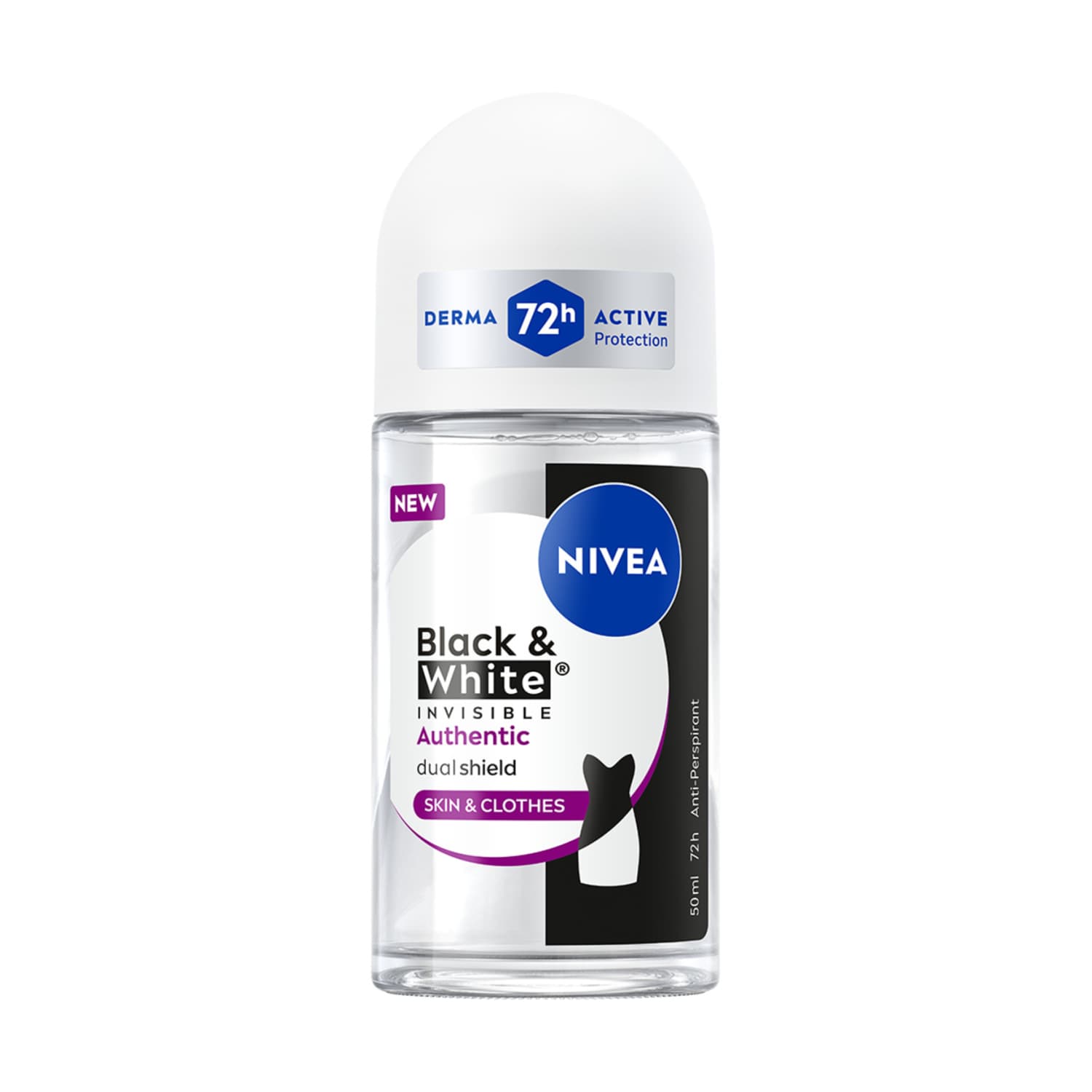 Mot. antipersp. NIVEA B&W AUTHENTIC, 50 ml