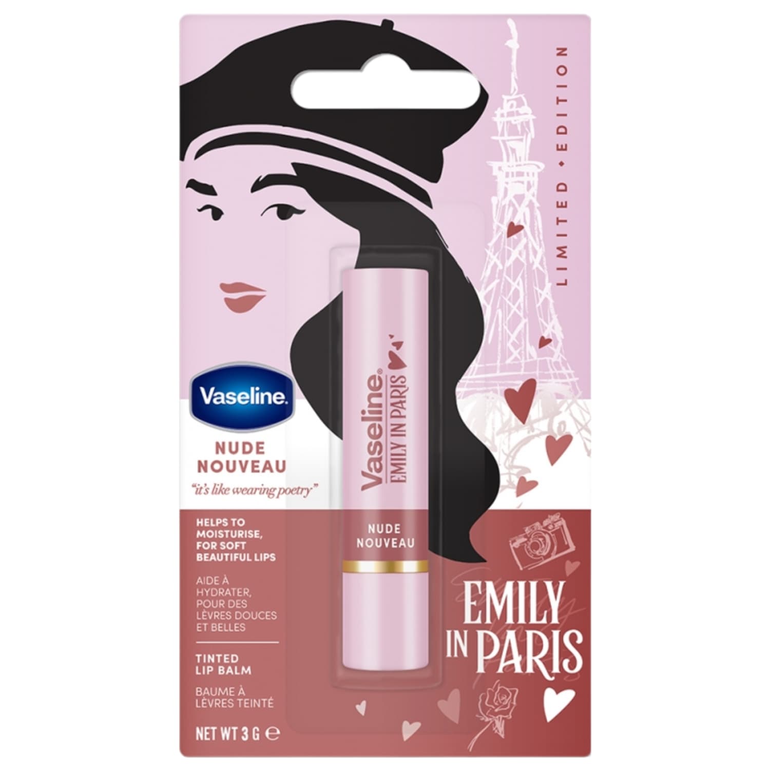 Lūpų balzamas VASELINE EIP NUDE NOUVEAU, 3 g