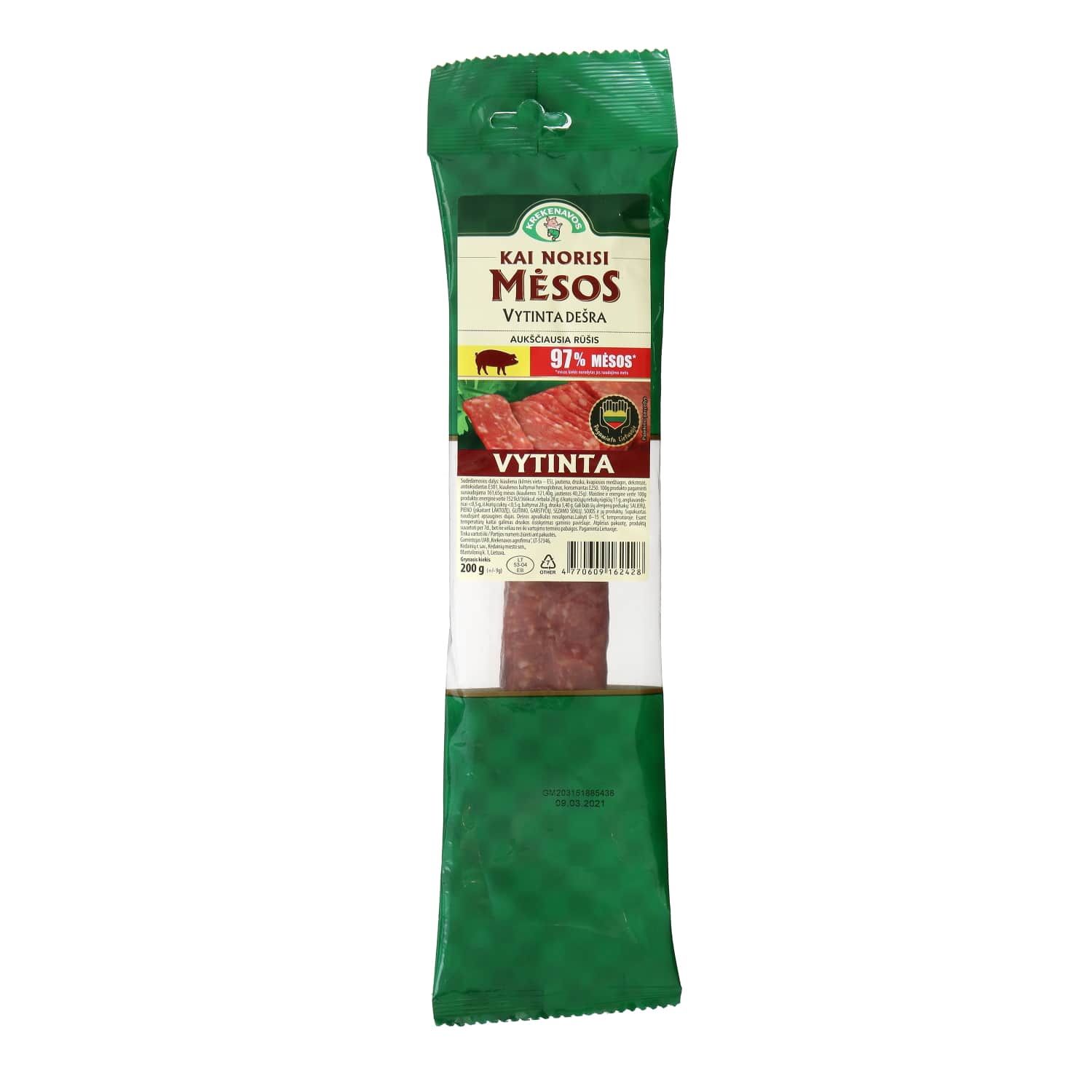 Cured sausage KAI NORISI MEAT sausage, 200 g
