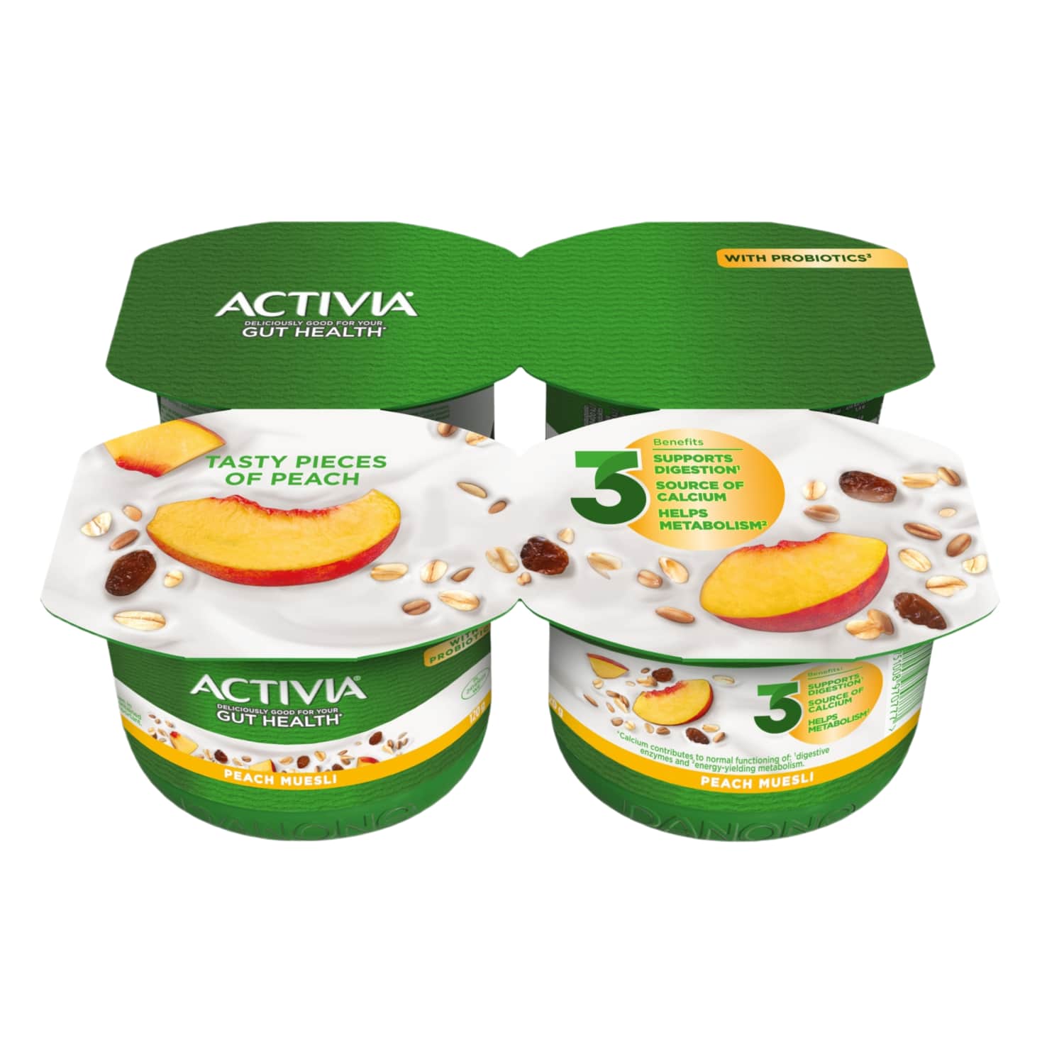 Йогурт с перс., хлоп. ACTIVIA, 2,6%, 480г