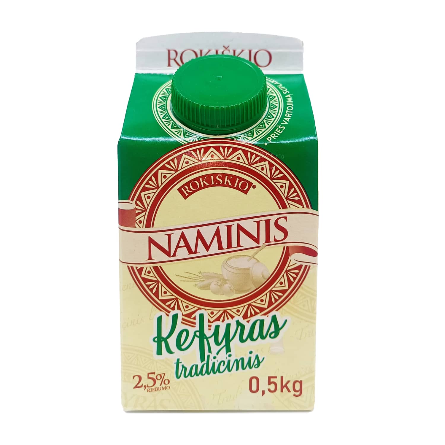 ROKIŠKIO NAMINIS кефир, 2,5% жира, 0,5 кг