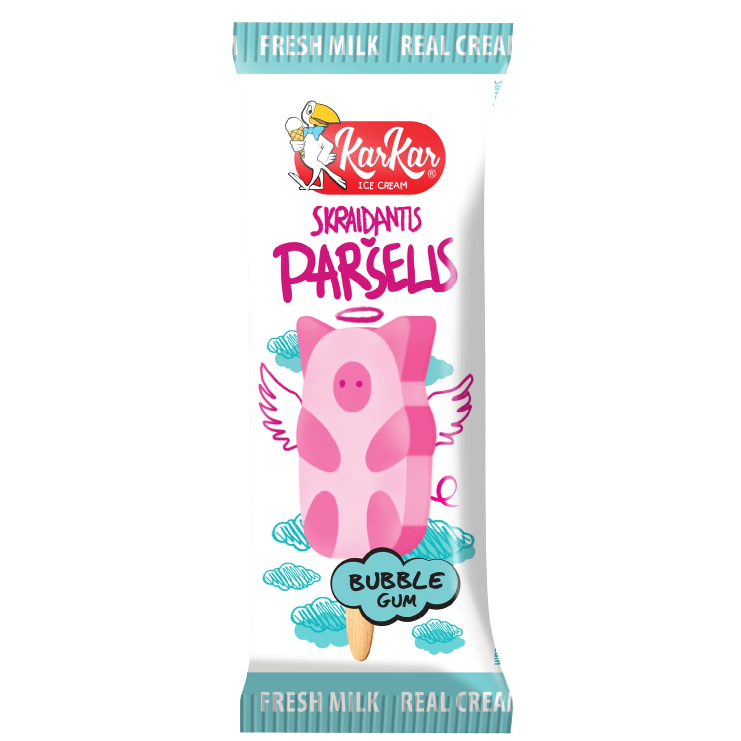 Chewing gum flavored ice cream KAR KAR, 90 ml / 65 g