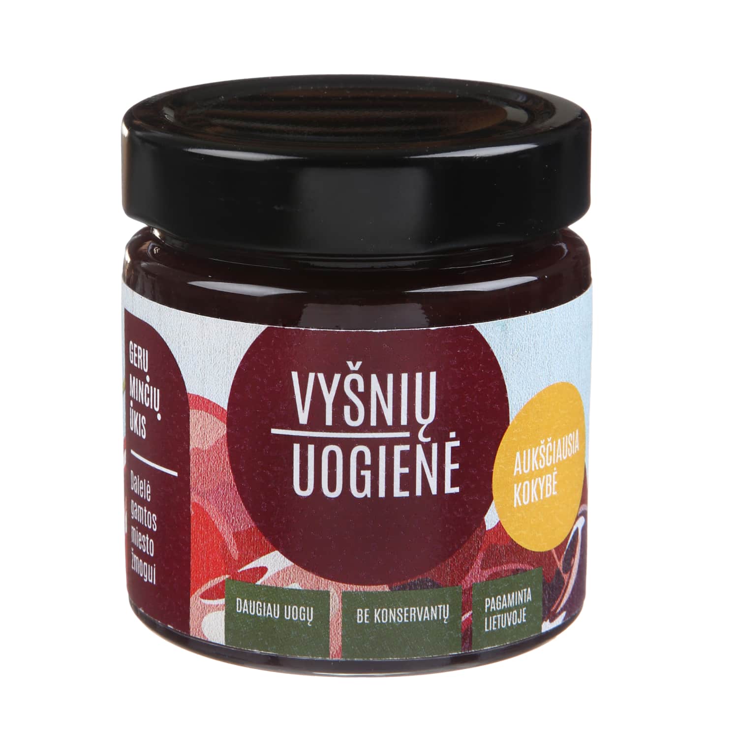 Vyšnių uogienė GERŲ MINČIŲ ŪKIS, 220 g