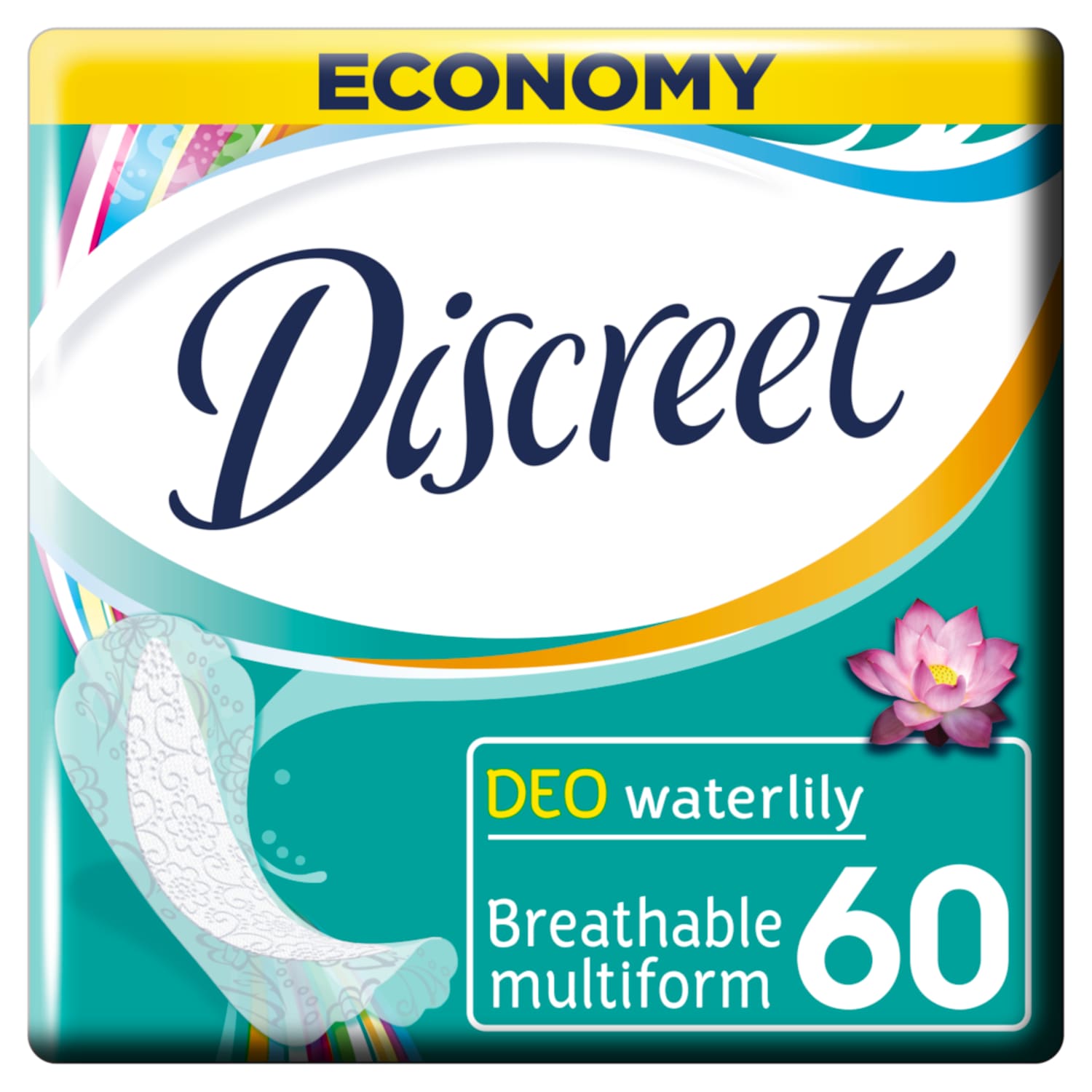 Higieniniai įklotai DISCREET WATERLILY, 60vnt