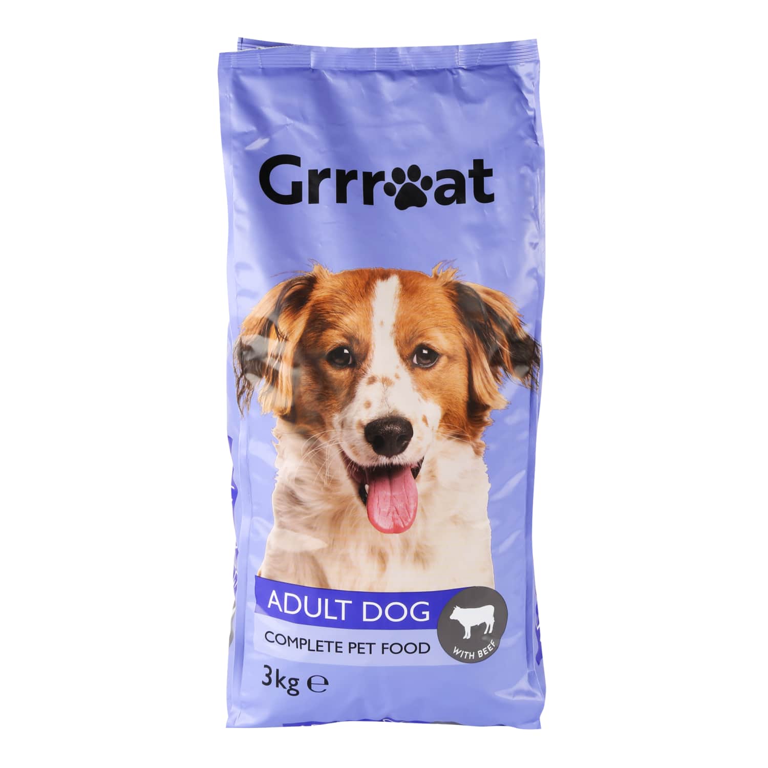 Dog food GRRREAT with beef, 3 kg