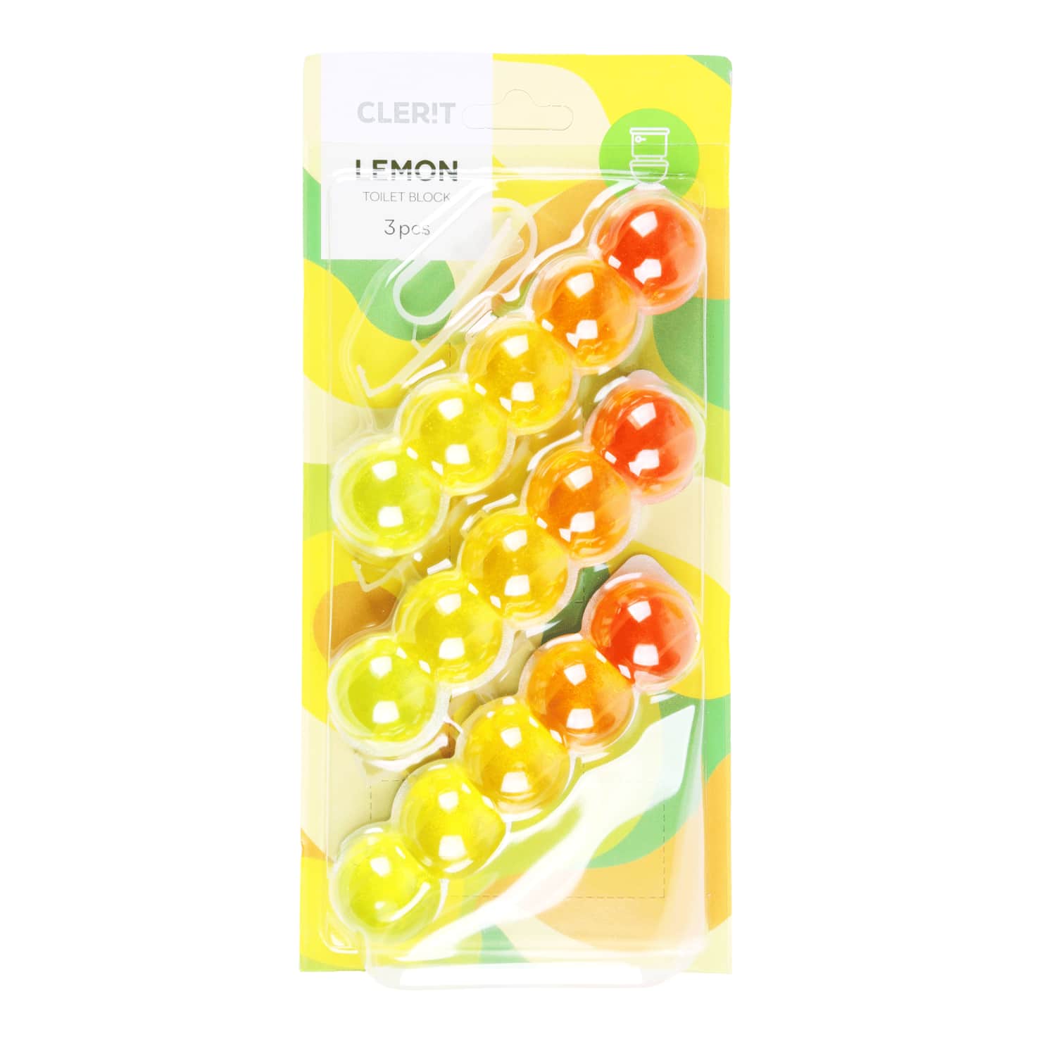 Tualeto blokelis CLERIT LEMON, 3 x 35 g