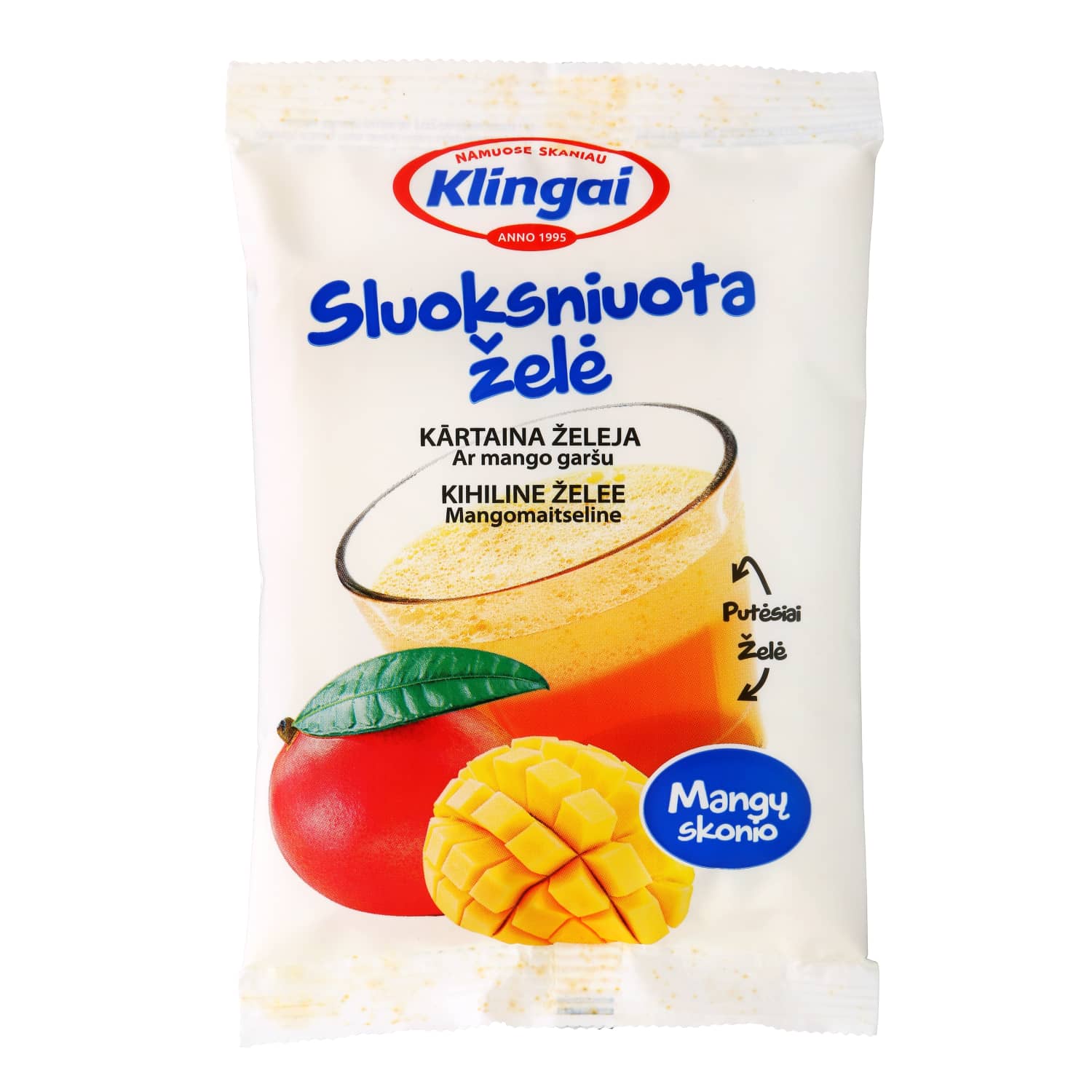 Желе с манговым вкусом KLINGAI, 80г