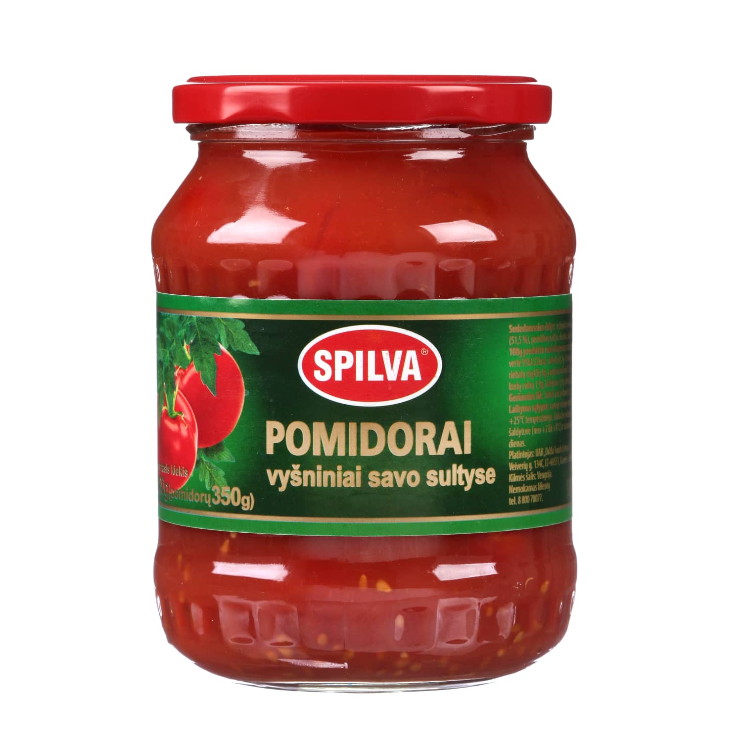 Vyšn. pomidorai SPILVA savo sult., 680 / 350g