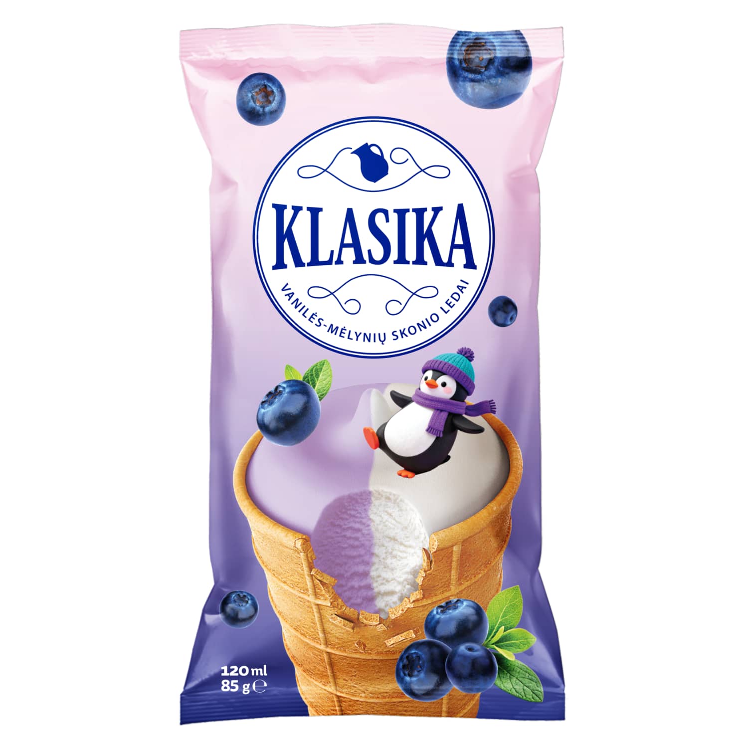 Van. mėl. valg. ledai KLASIKA, 65 g / 120 ml