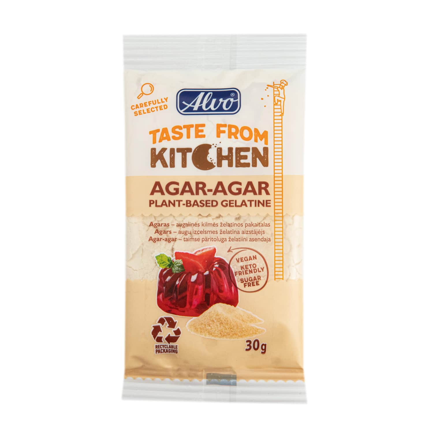 Заменитель растительной желатины AGAR AGAR ALVO, 30г