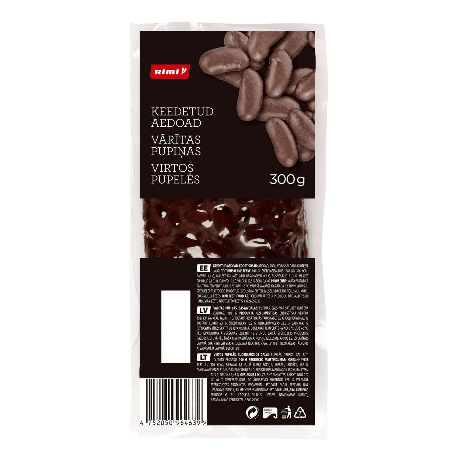 Boiled beans RIMI, 300 g