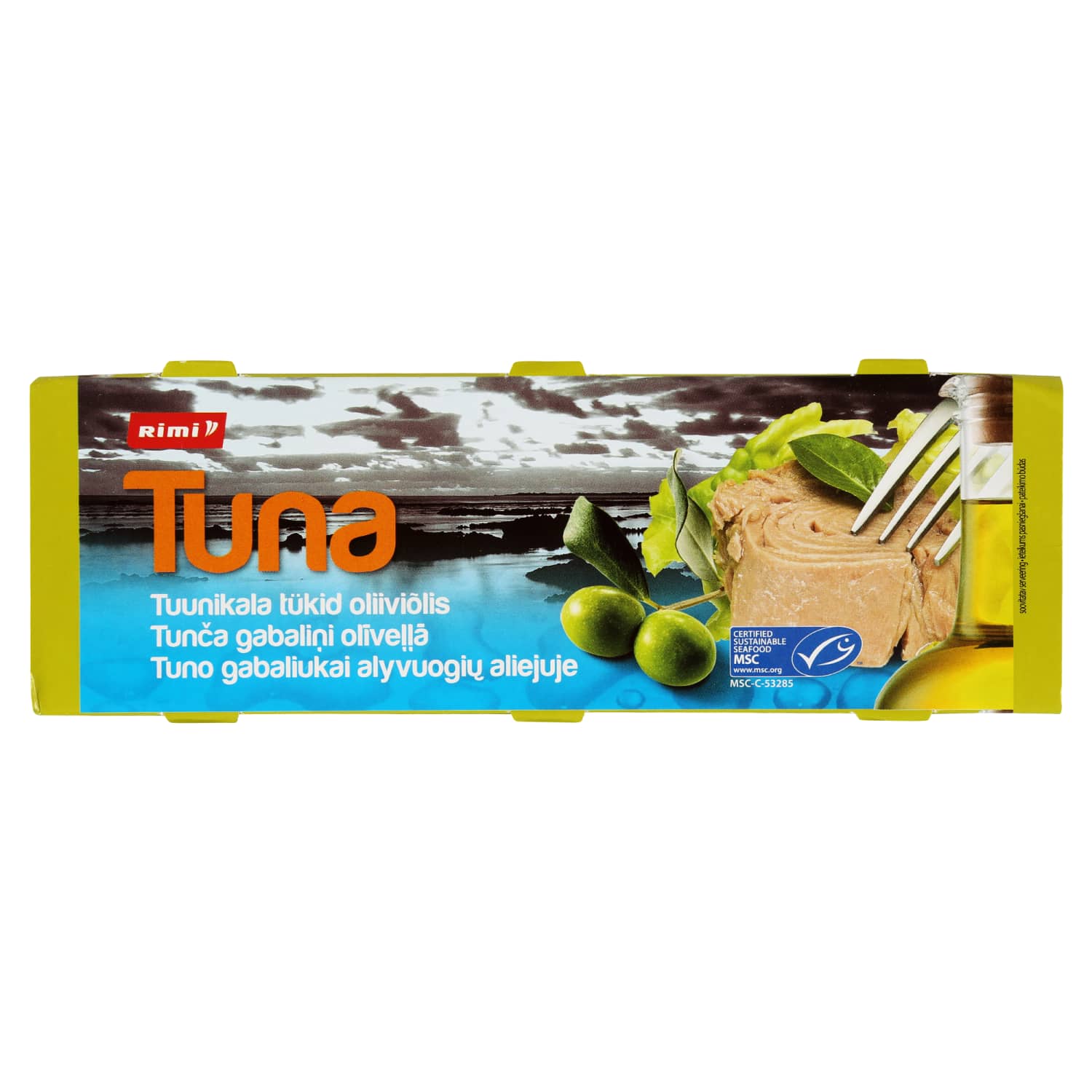 Tuno filė alyv. aliejuje RIMI, MSC 3 x 80 g