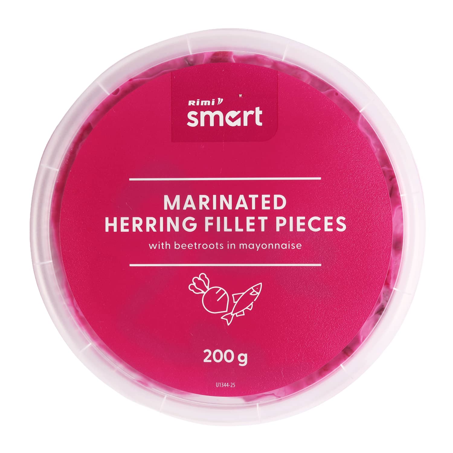 Маринованные кусочки сельди с свеклой RIMI SMART, 200 g