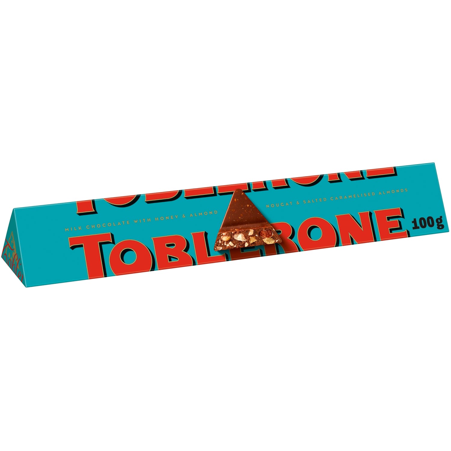 Milk chocolate with almonds TOBLERONE, 100 g