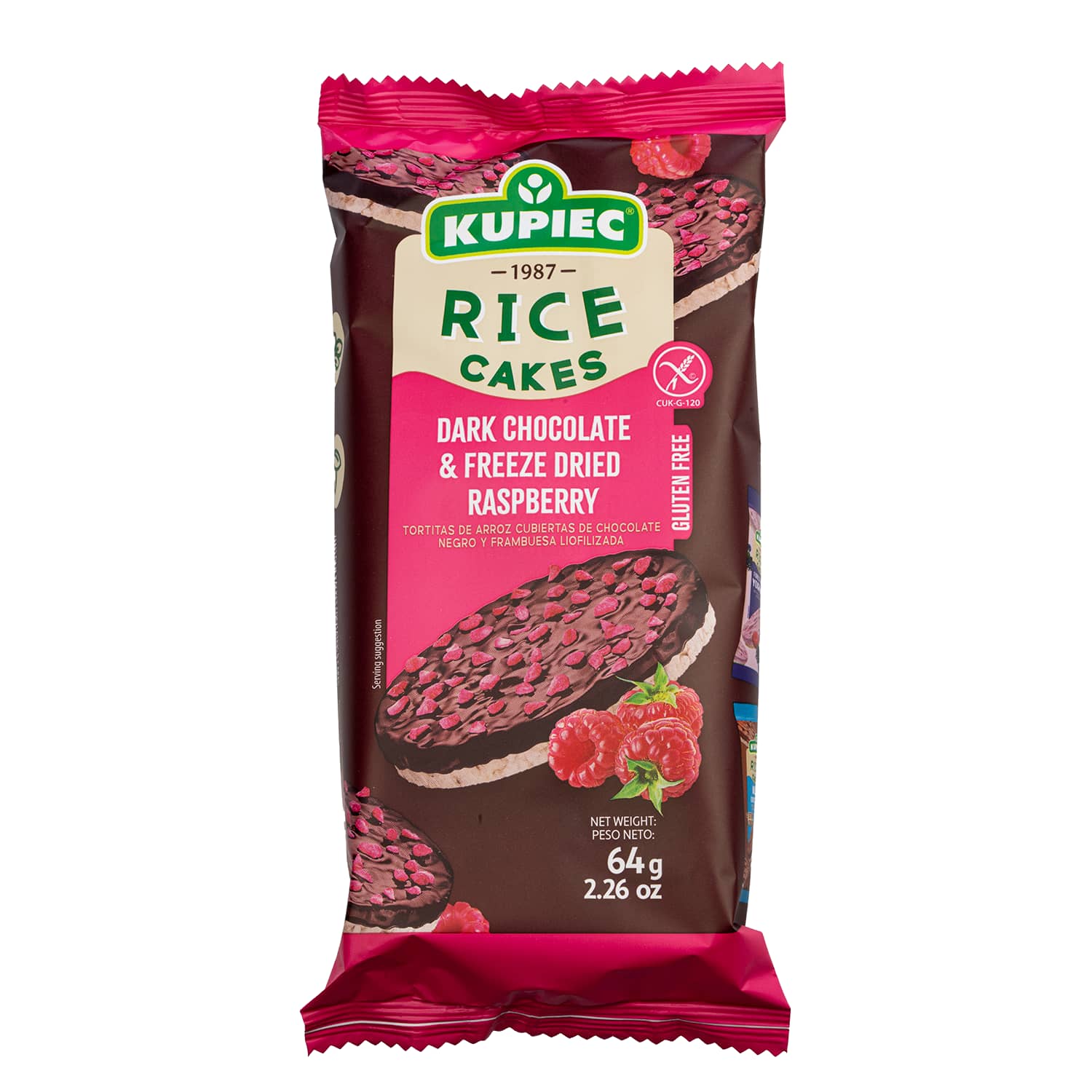 Crackers with raspberry pieces KUPIEC, 70 g