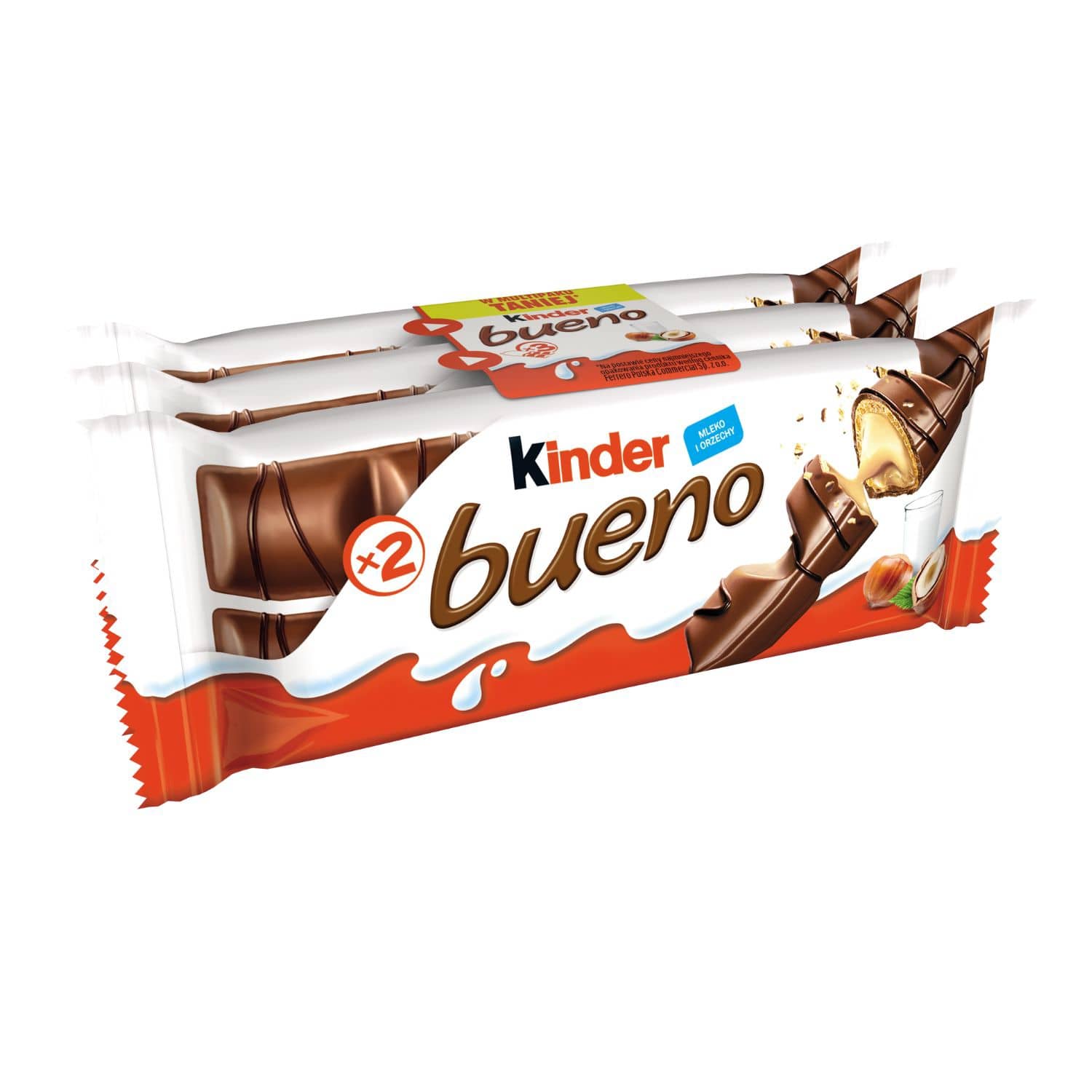 Vafliniai batonėliai KINDER BUENO, 129 g