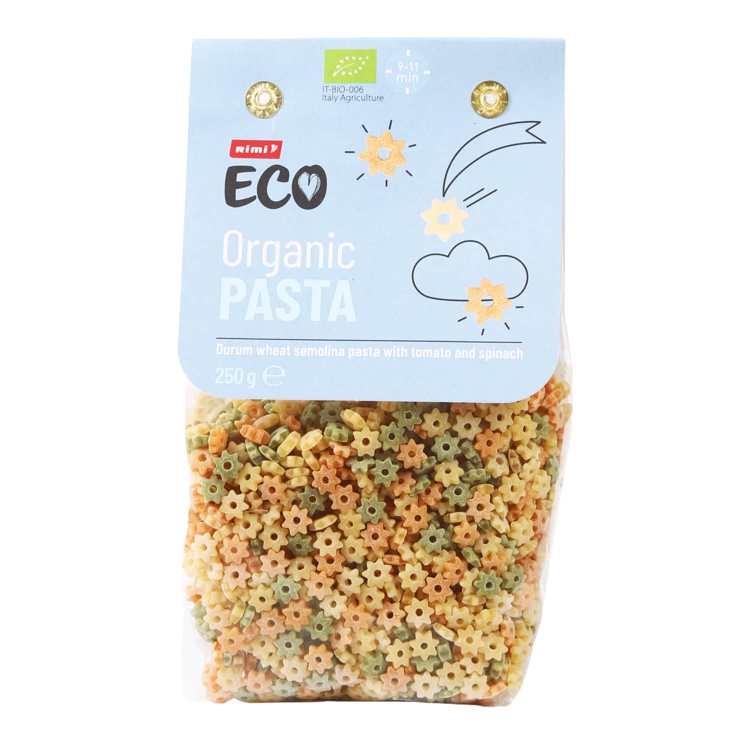 Ekol. макароны RIMI ECO TROCOLOR STELLINE, 250 г