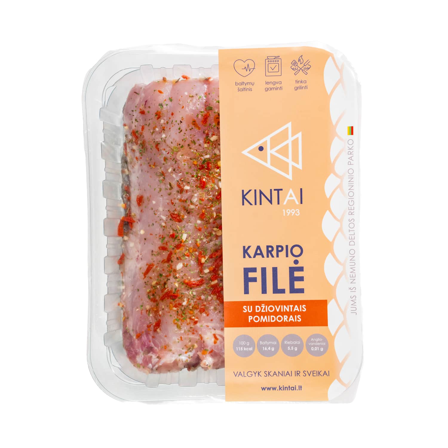 Carp fillet with dried tomatoes KINTAI, 1 kg