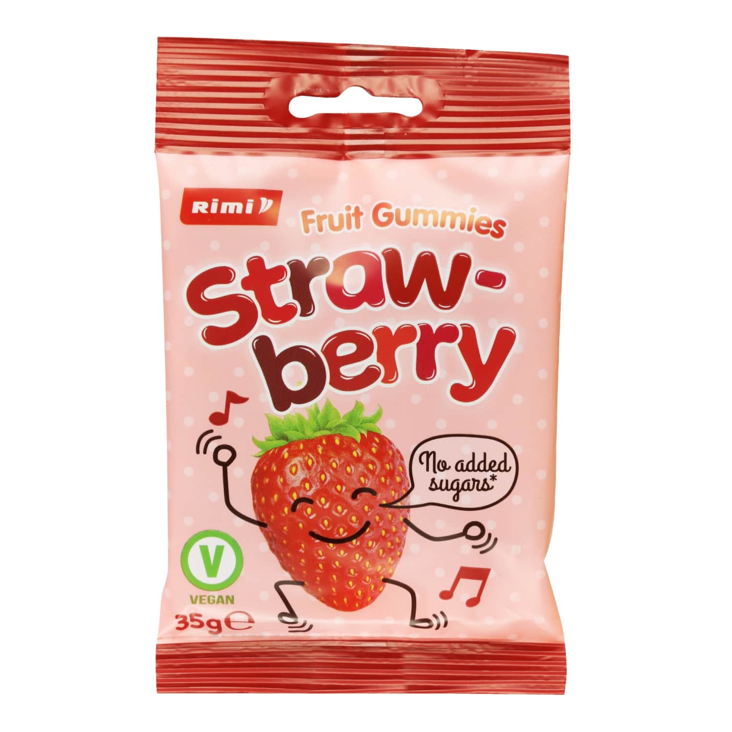 Fruit gummies RIMI STRAWBERRY, 35 g