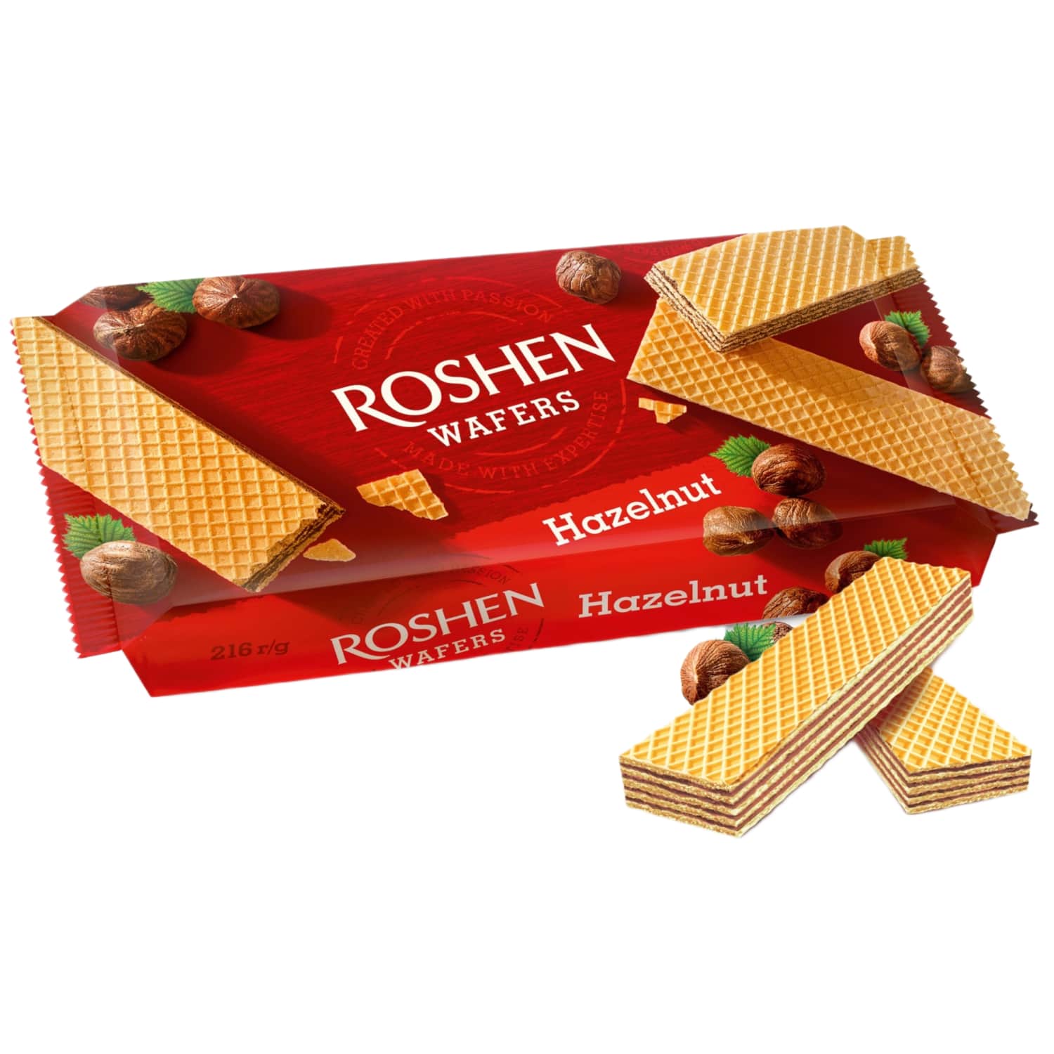 Вафли ROSHEN WAFERS HAZELNUT, 216 г