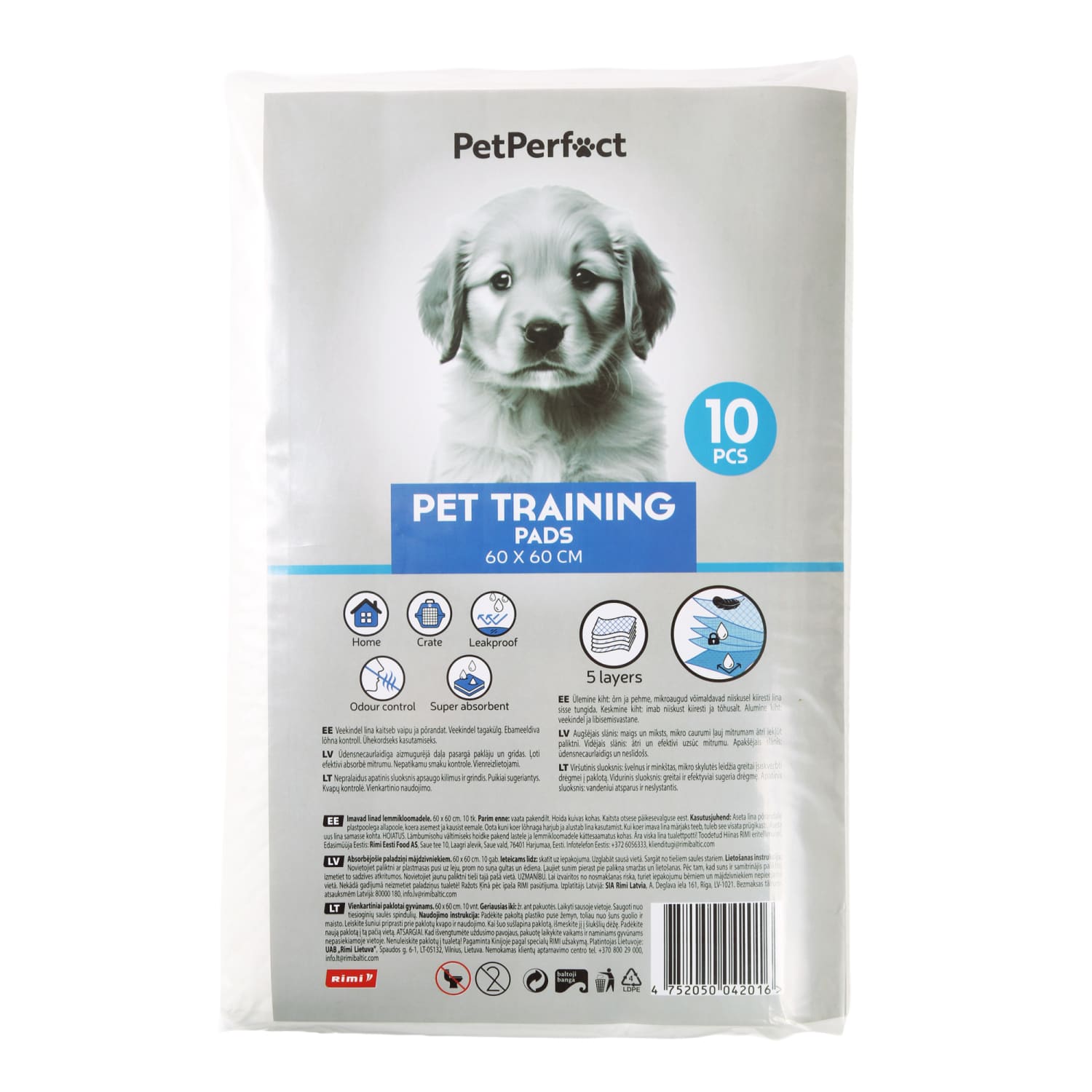 Впитывающие коврики для домашних животных PETPERFECT, 10 шт.