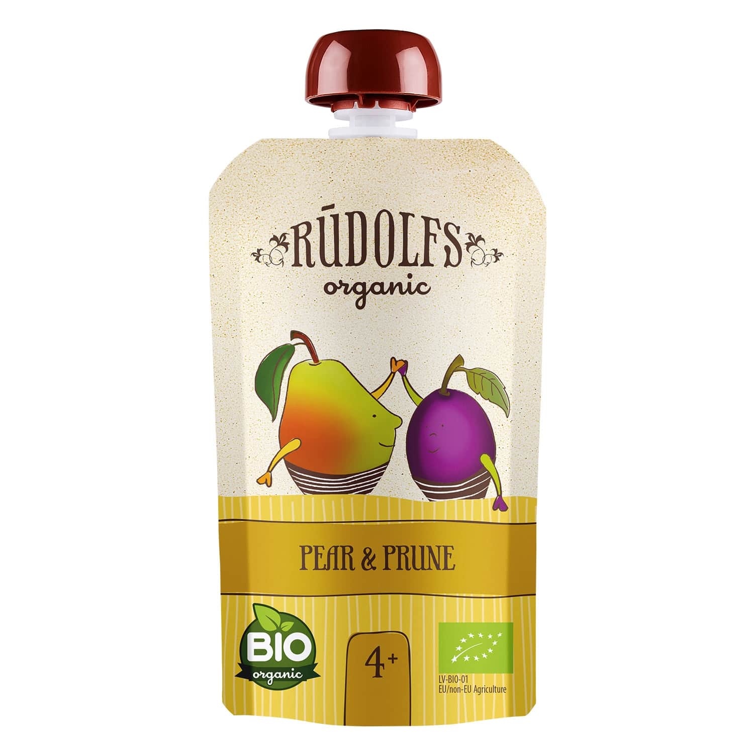 Экологическое пюре из груш и слив RŪDOLFS, 110 г
