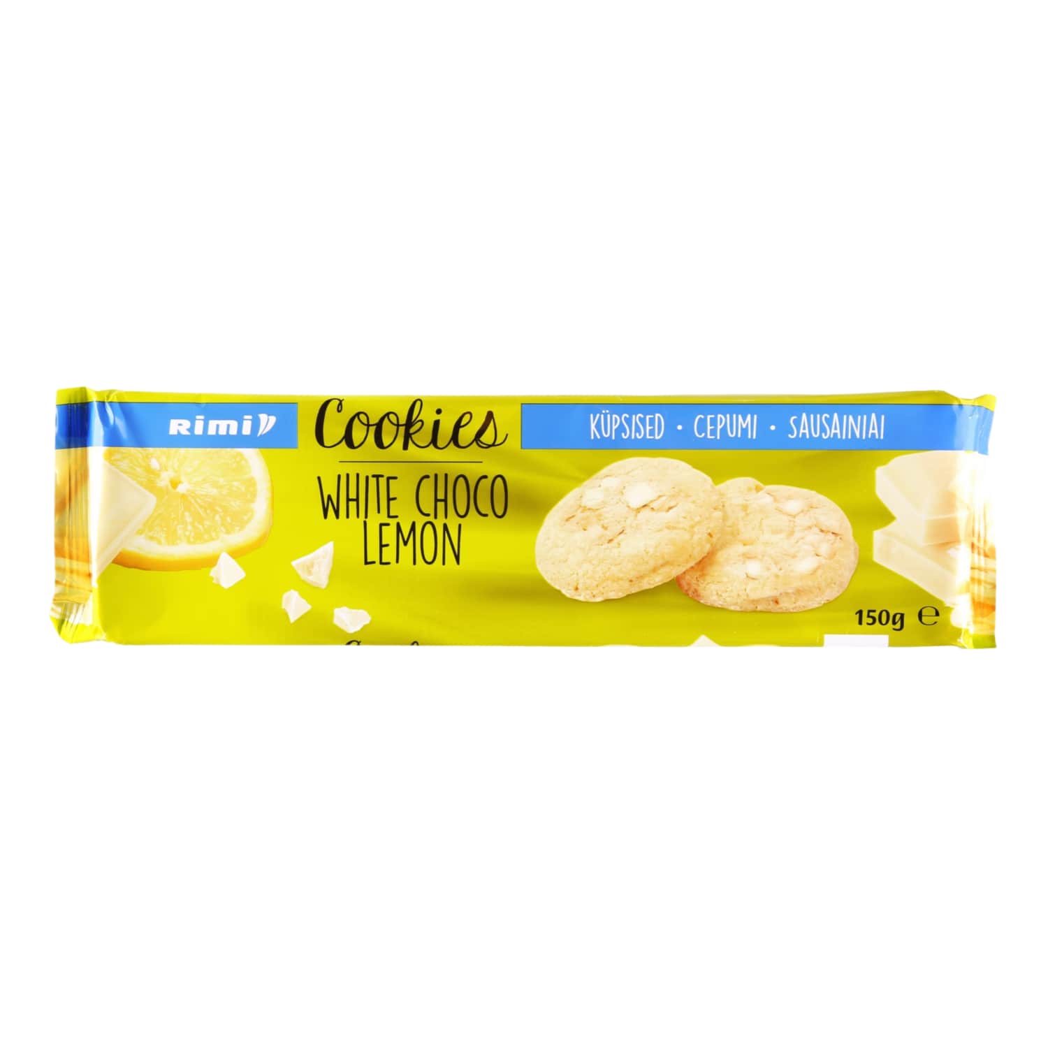 White chocolate lemon flavor cookies RIMI, 150 g