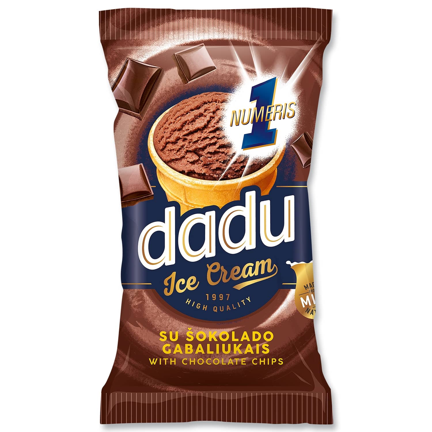 Chocolate ice cream DADU, 120 ml / 65 g