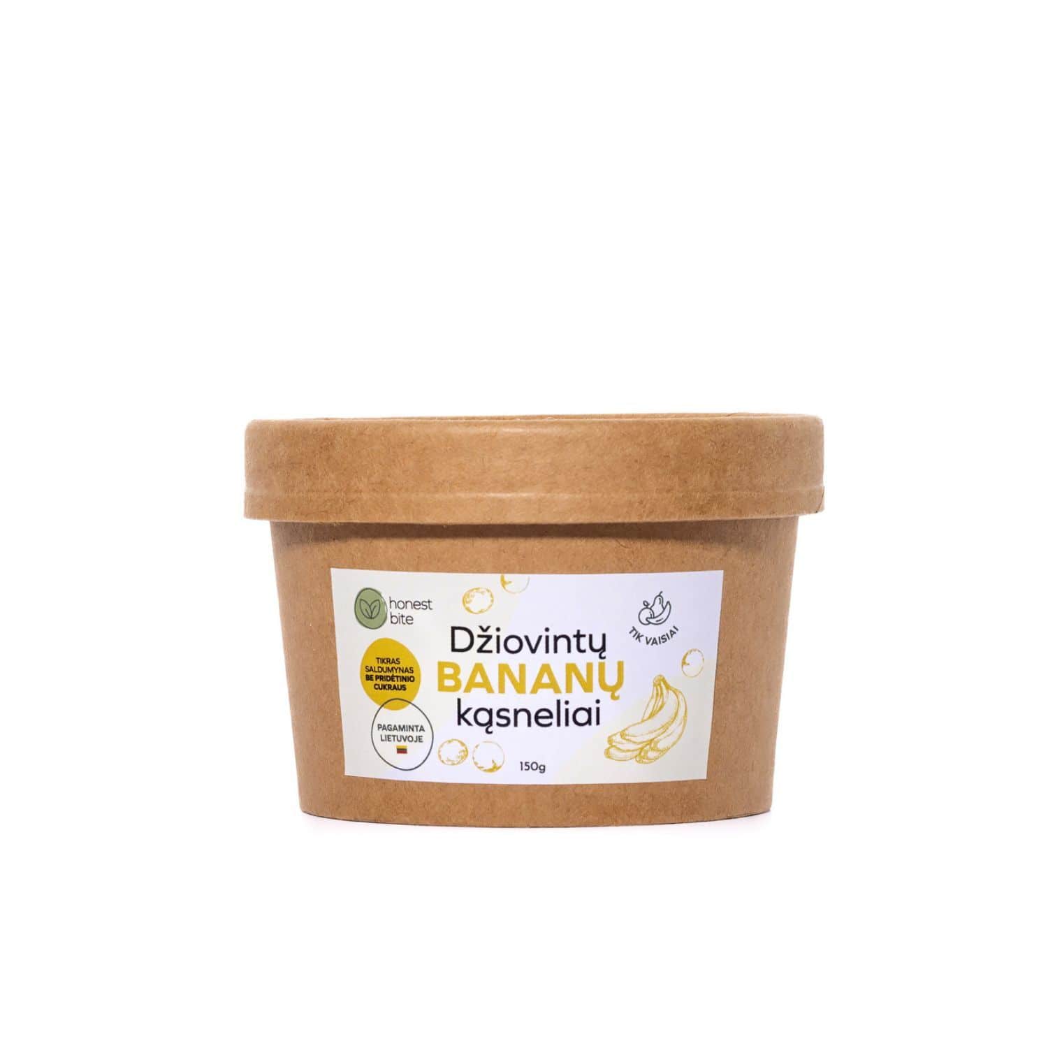 Dž. bananų kąsneliai HONESTBITE, 150 g