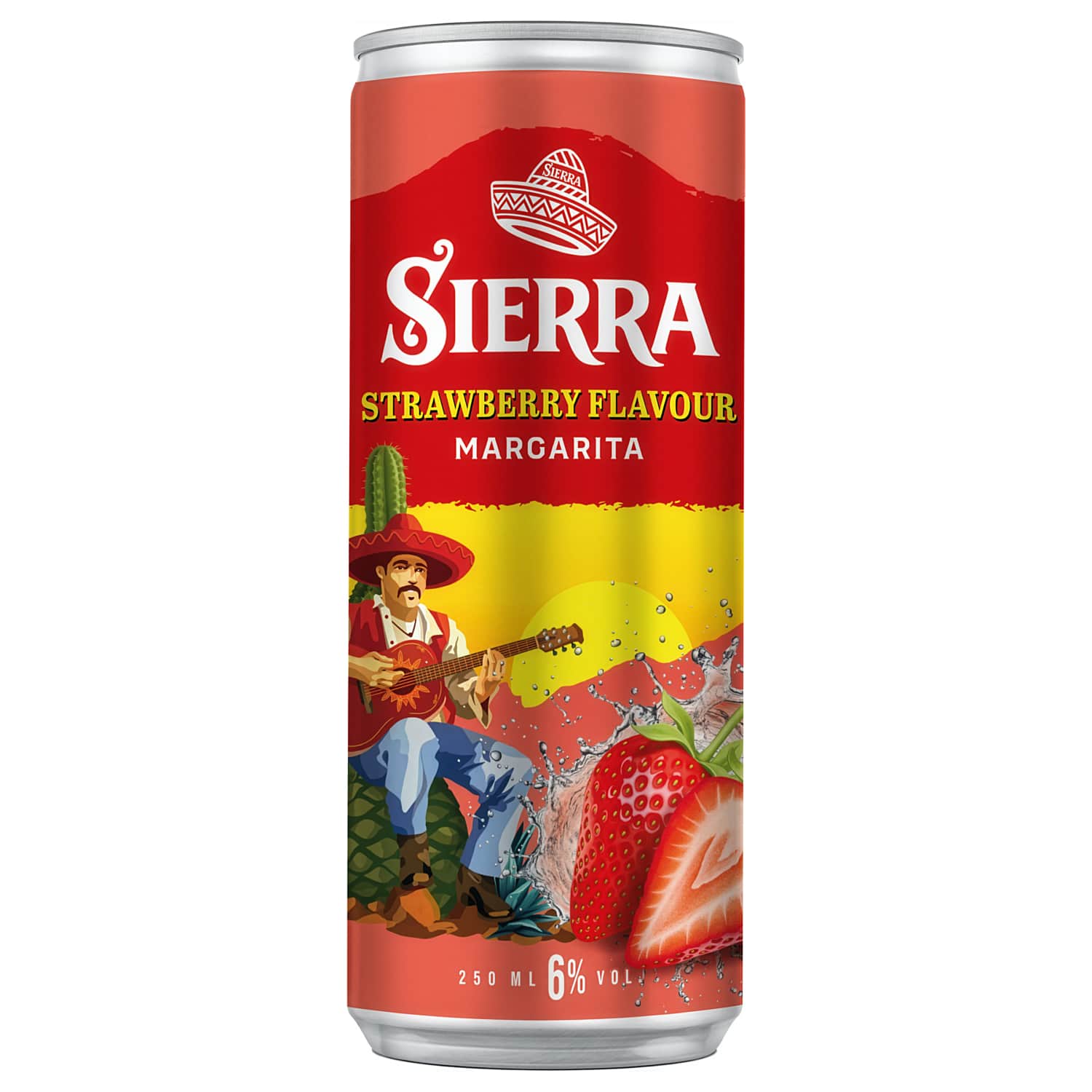 Alk. kokt. SIERRA STRAWBERRY, 6 %, 0,25 l 