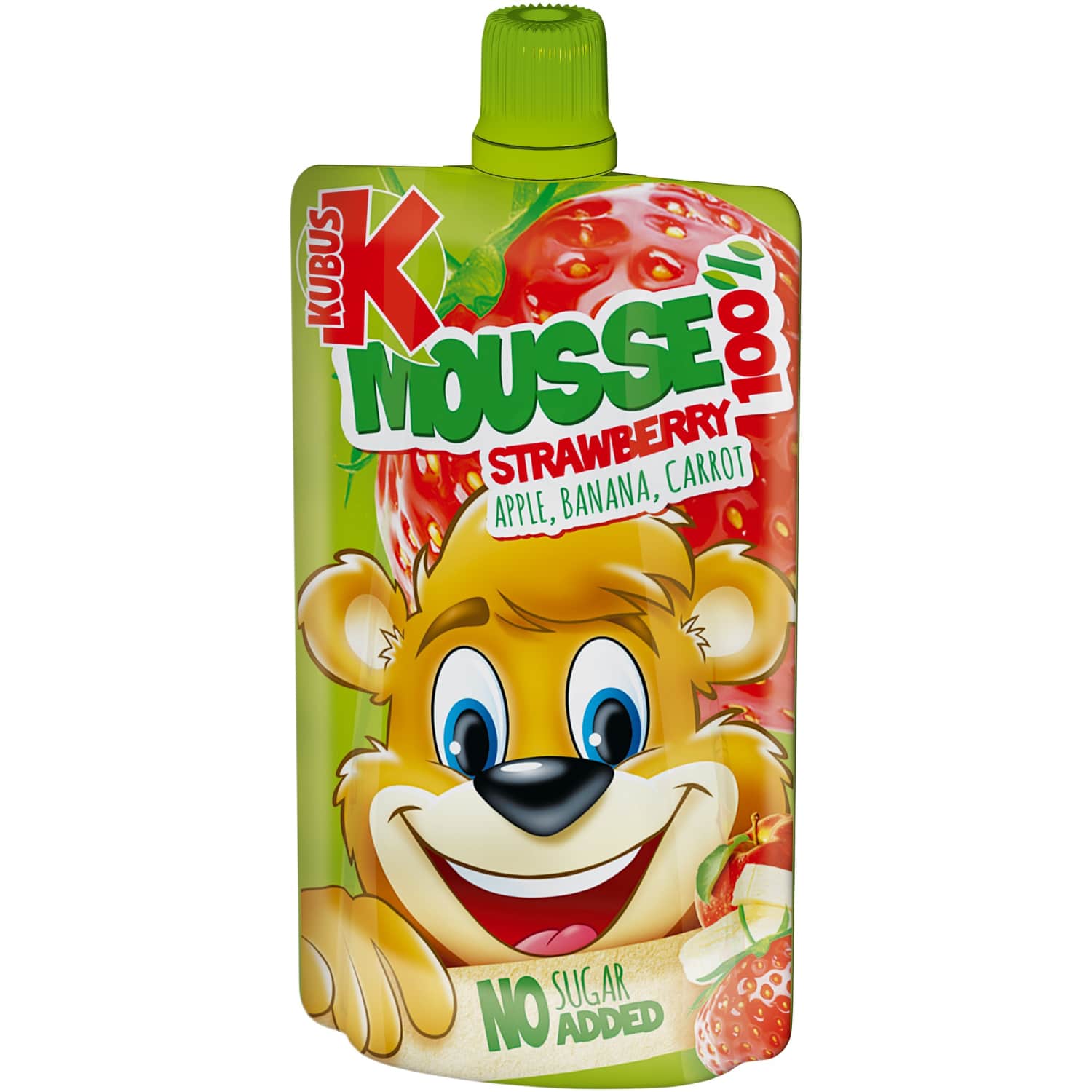 Apple, Banana, Strawberry, Carrot Puree KUBUŠ, 100 g