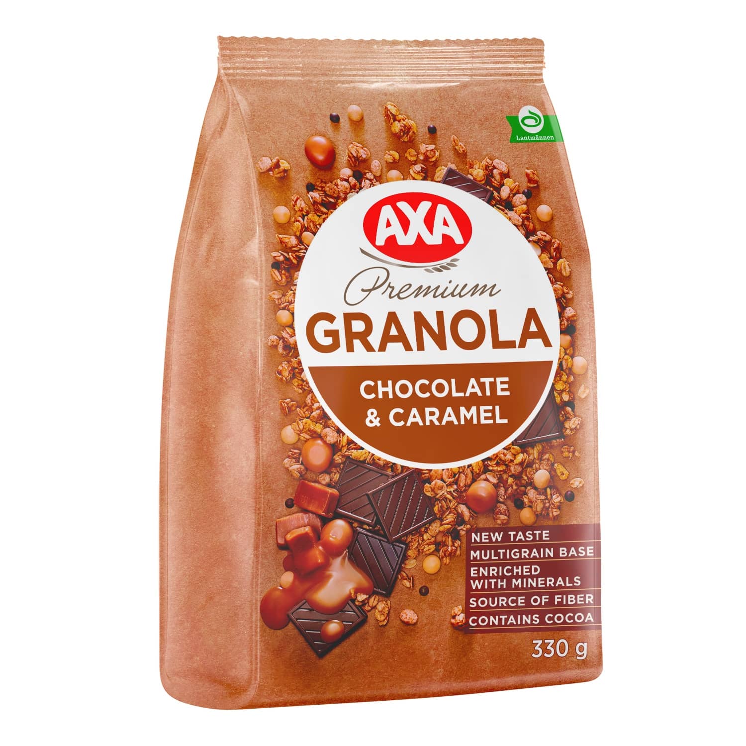 Tr. granola with caramel, chocolate AXA, 330 g