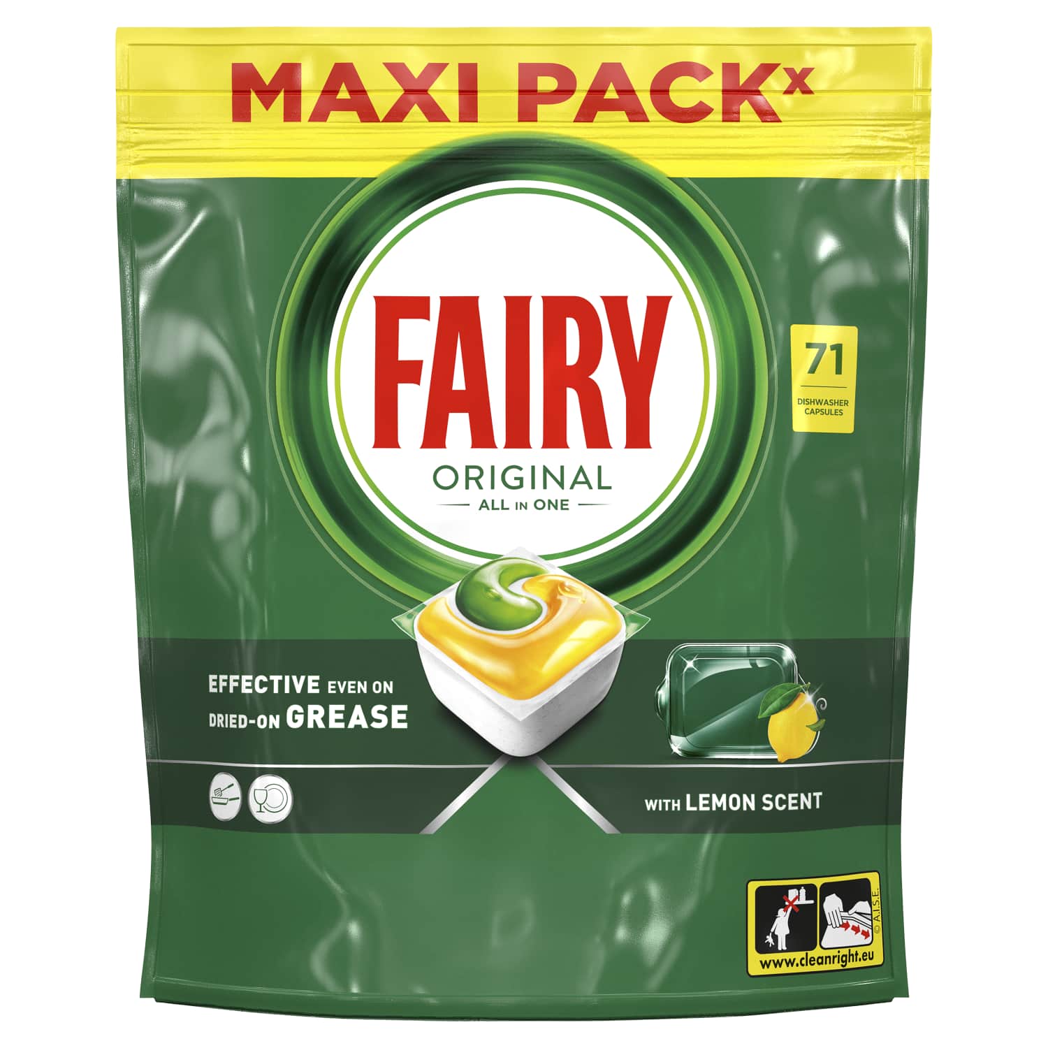 Indų pl. kap. FAIRY ALL IN ONE LEMON, 71 vnt.