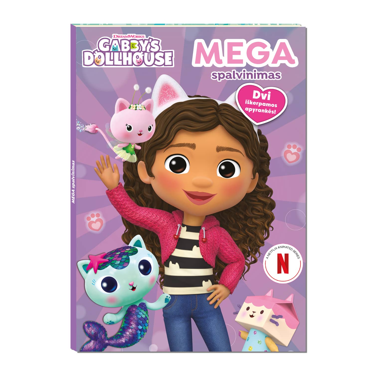 Coloring book GABBYS DOLLHOUSE. MEGA COLORING.