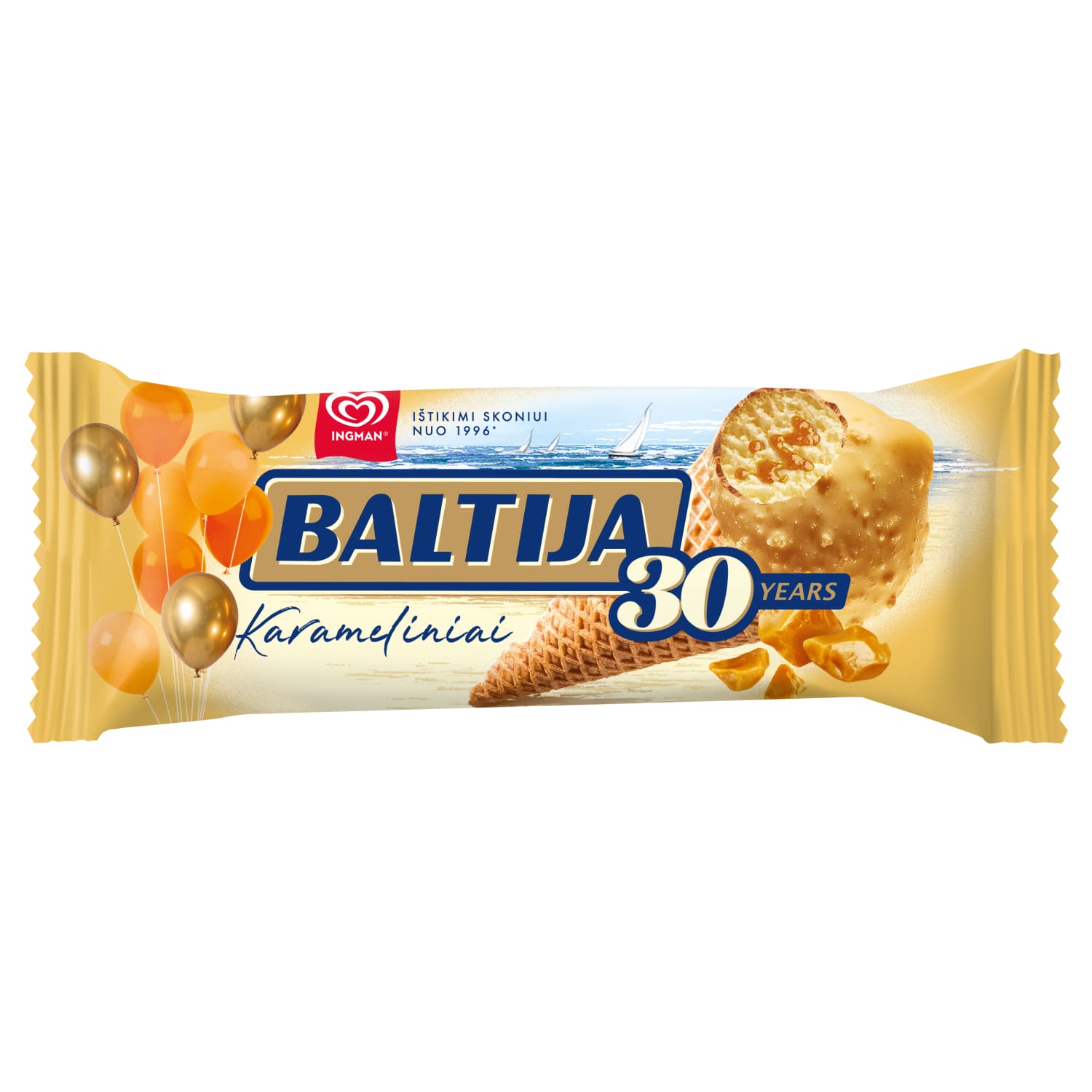 Карамельное мороженое BALTIJA, 140 мл / 83 г