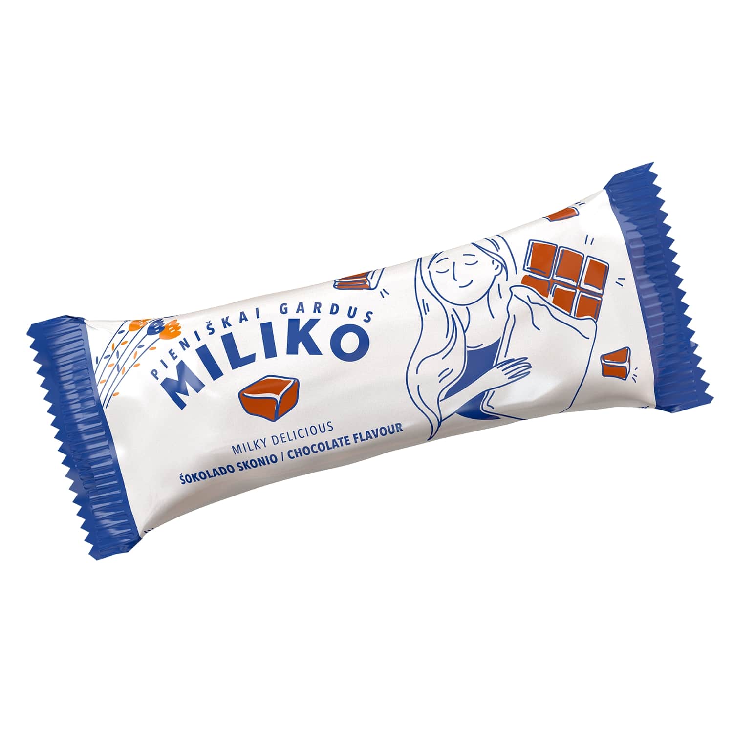 Шоколадный глазированный десерт MILIKO, 23%, 35 г