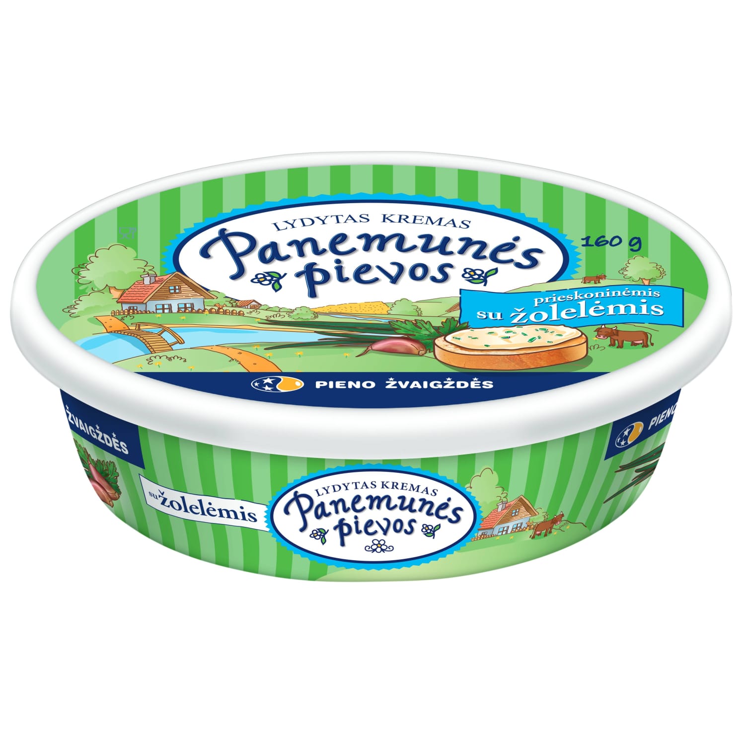 Processed cream PANEMUNĖS PIEVOS with herbs, 160 g