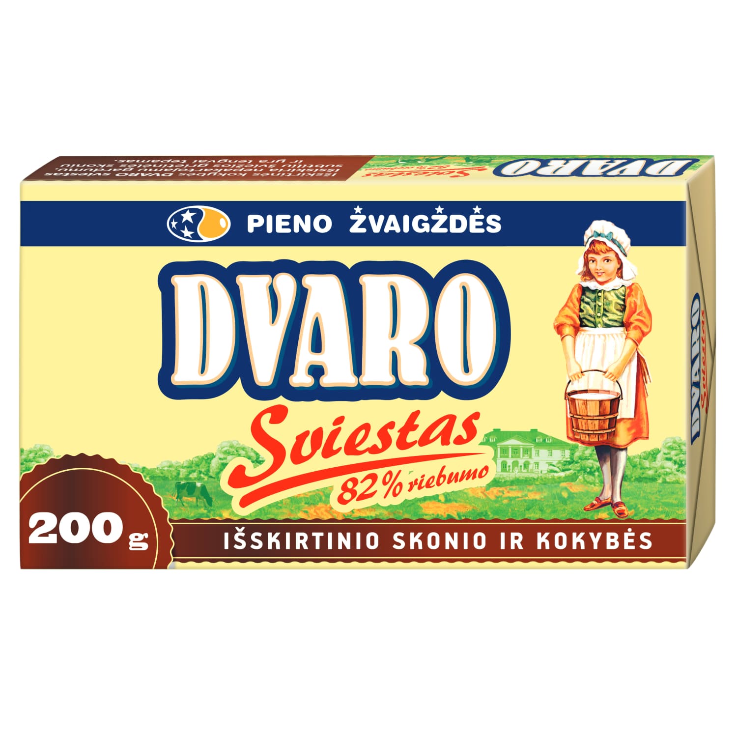 Сливочное масло DVARO, 82%, 200 г